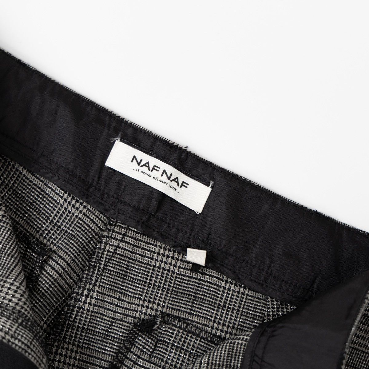 Other Naf Naf Womens Plaid Tailored Shorts Gray Black Zip Closure Size 27" / US 4 / IT 40 - 4 Thumbnail