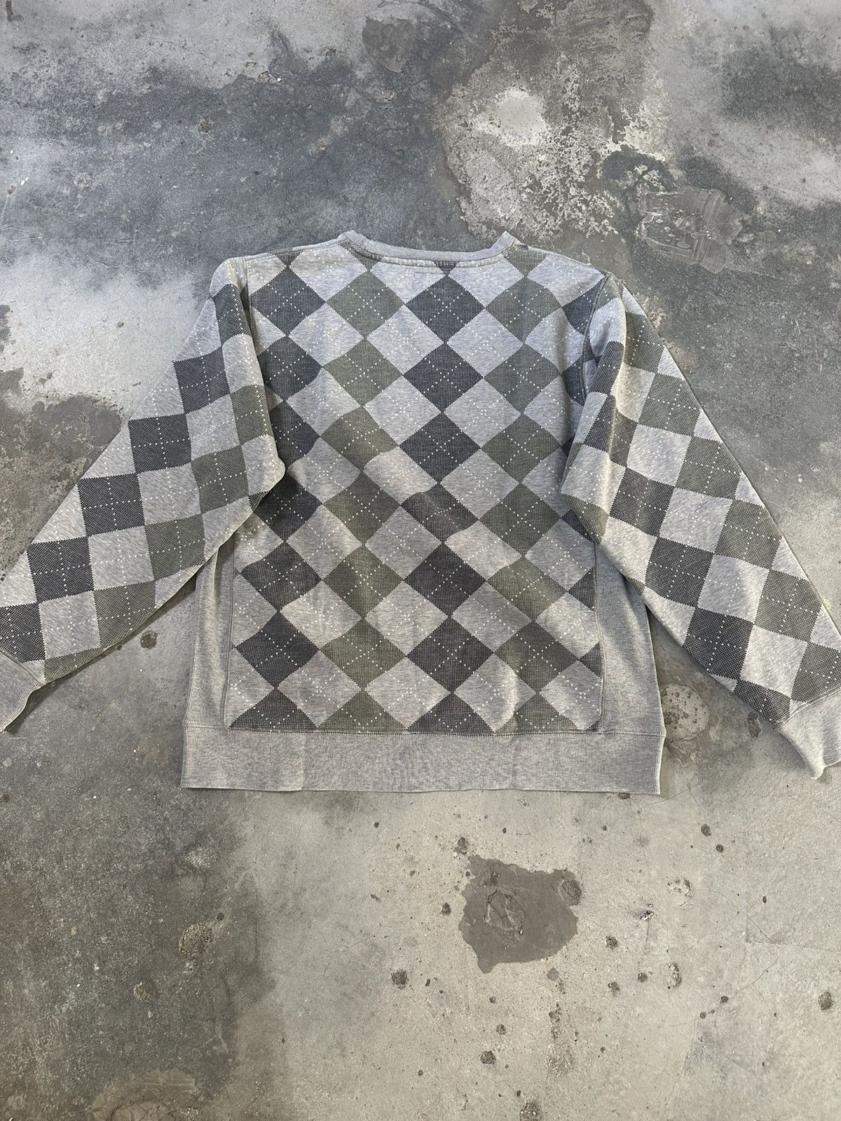 Stussy Stüssy argyle patterned crewneck sweatshirt Size US XL / EU 56 / 4 - 3 Thumbnail