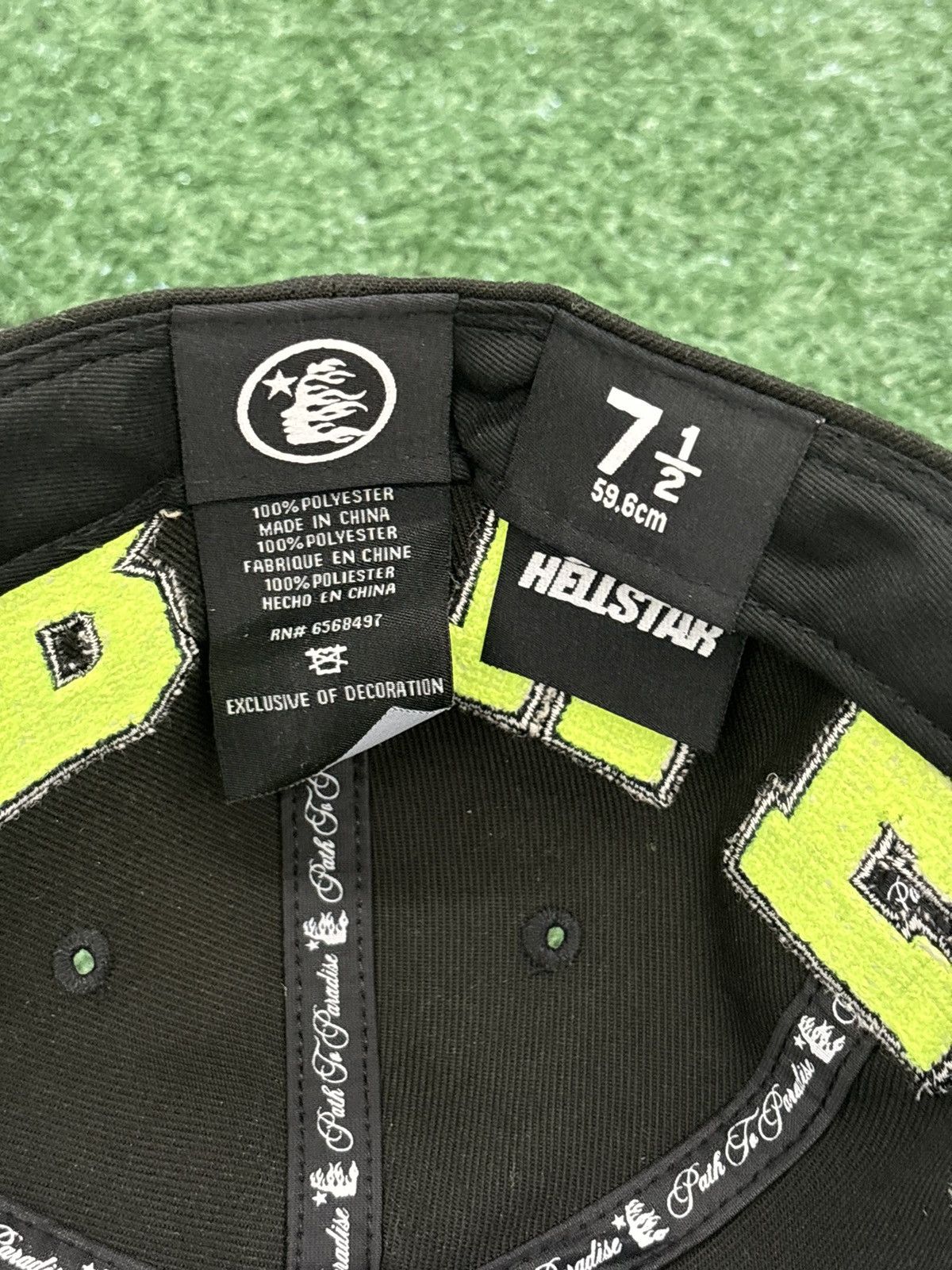 HELLSTAR Hellstar Neon Black OG Patch Fitted Hat 7 1/2 Size ONE SIZE - 5 Thumbnail