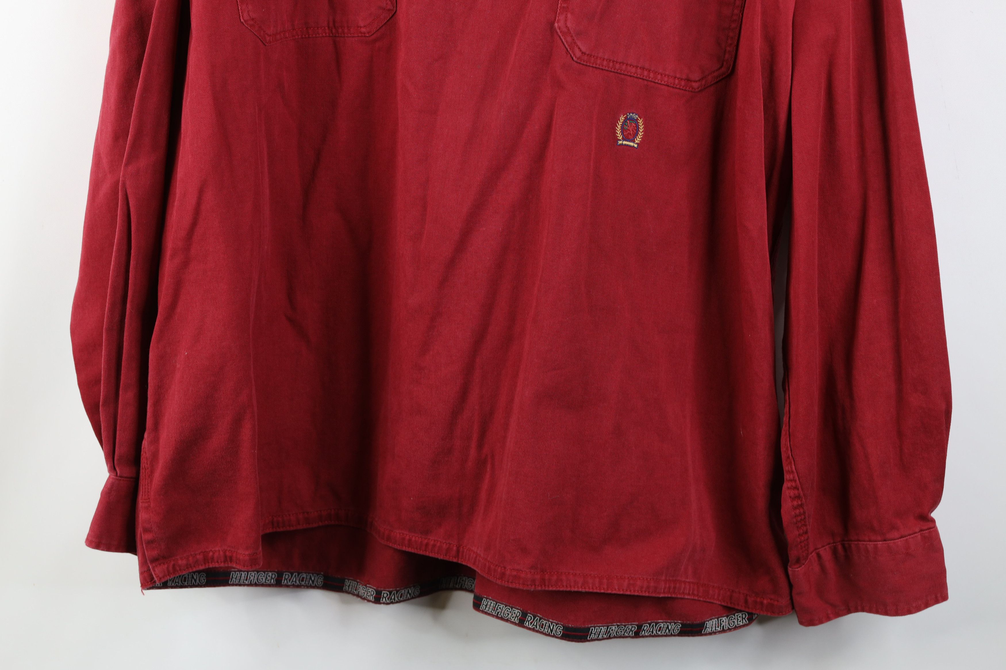 Tommy Hilfiger Vintage 90s Tommy Hilfiger Half Zip Pullover Shirt Jacket Size US L / EU 52-54 / 3 - 3 Thumbnail