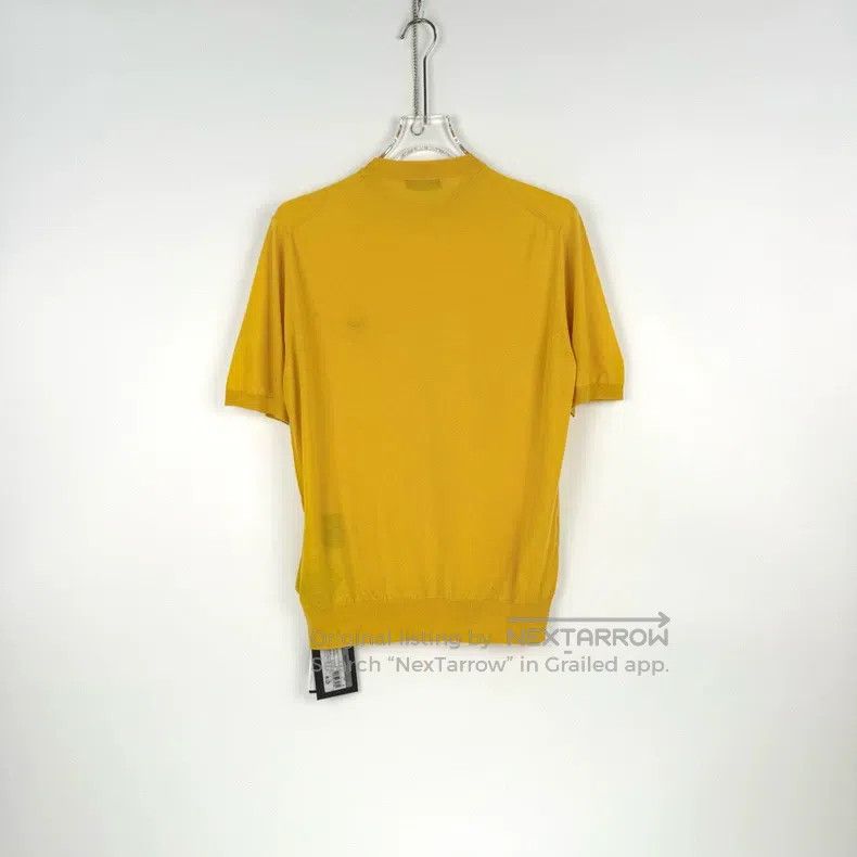 Prada Prada Yellow classic embroidered logo sheep wool knitted s Size US S / EU 44-46 / 1 - 4 Thumbnail