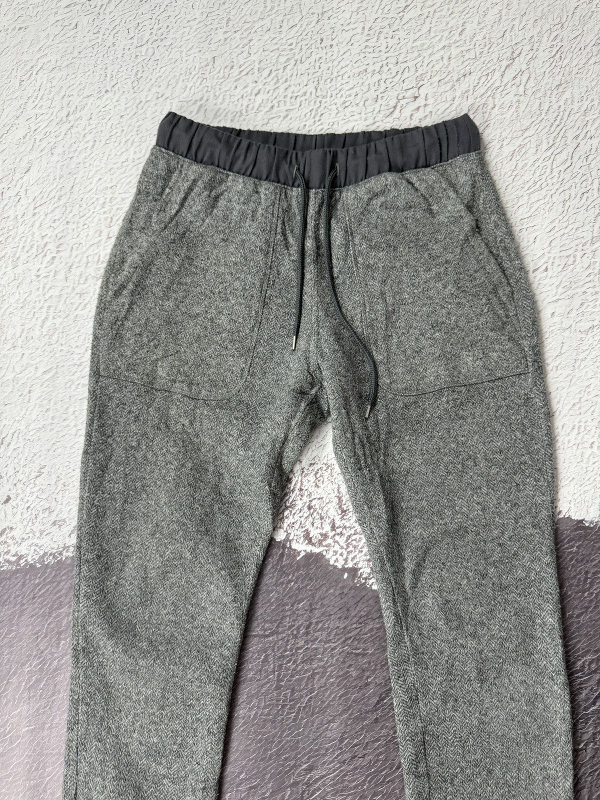 Japanese Brand × Vintage Herringbone grey Japan clothing sweat track pants Size US 32 / EU 48 - 6 Thumbnail