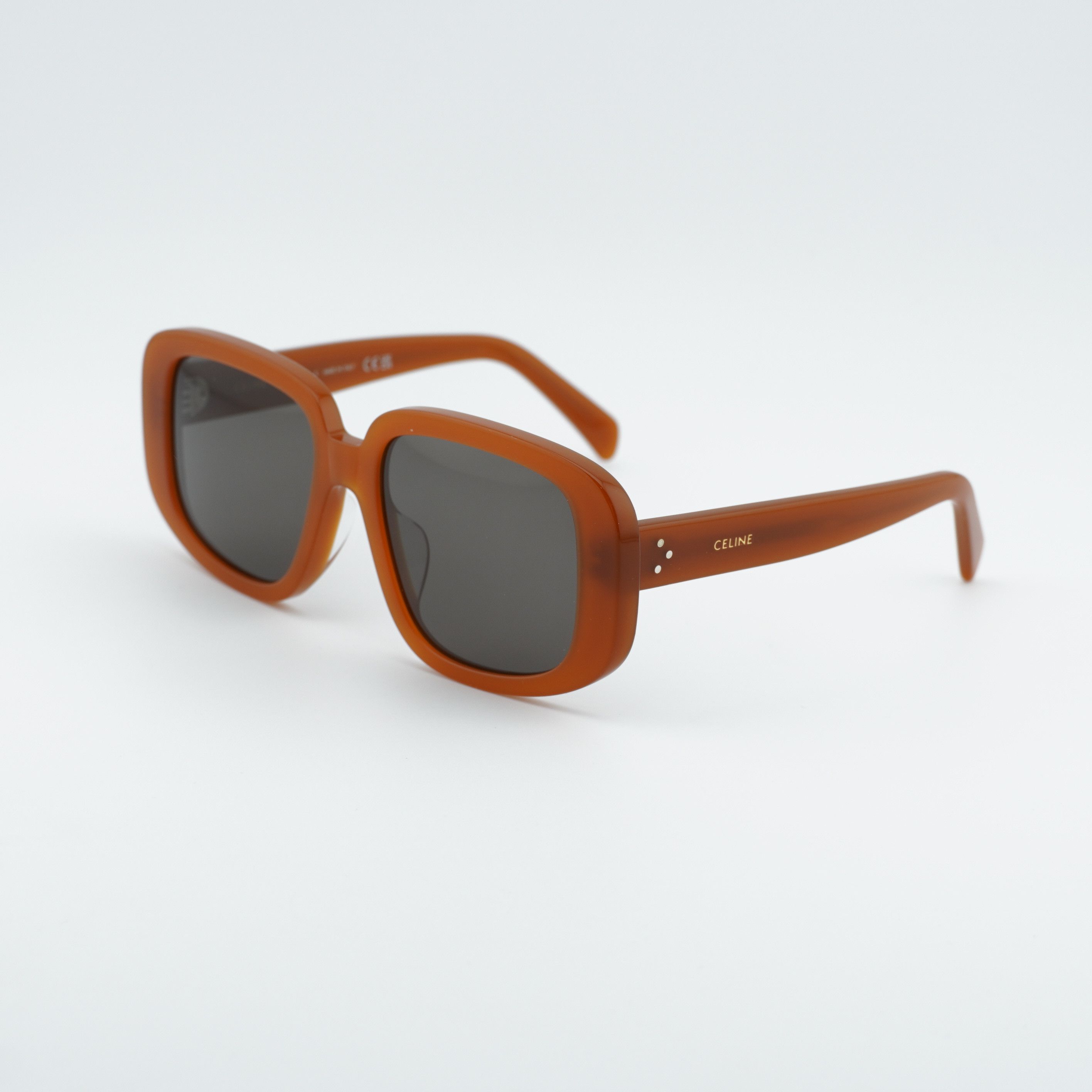 Celine Celine CL40299U 45A Sunglasses Shiny Brown Square Frame Size ONE SIZE - 1 Thumbnail
