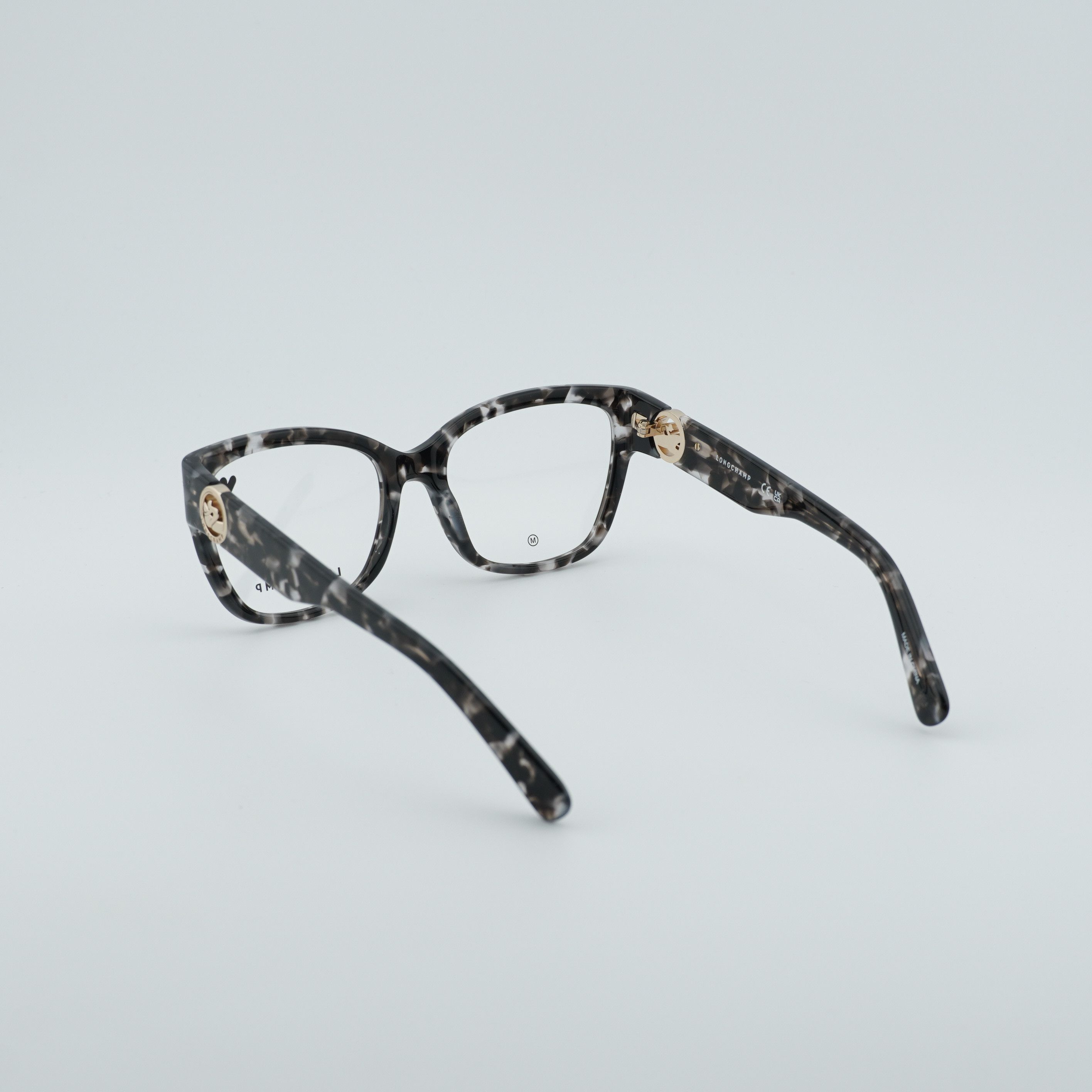 Longchamp Longchamp LO2712 005 Eyeglasses Grey Havana 53mm Square Size ONE SIZE - 3 Thumbnail