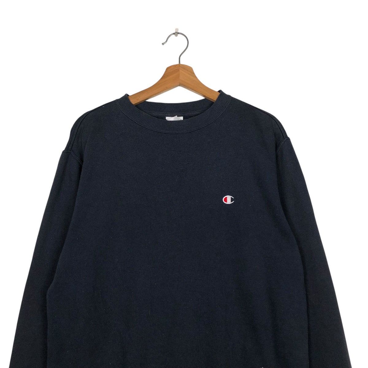 Japanese Brand × Vintage 📌Vintage Sweatshirt Crewneck Champion Rich Black Size US L / EU 52-54 / 3 - 4 Thumbnail