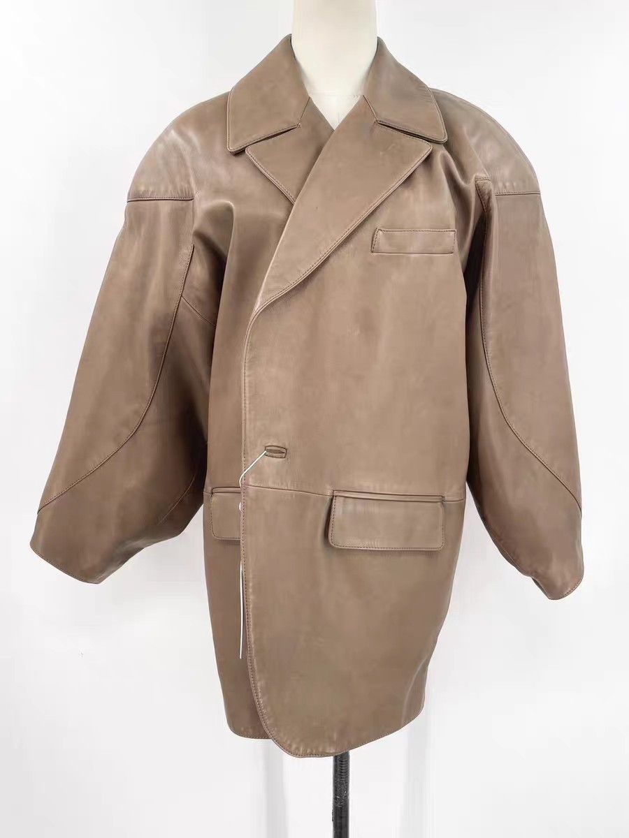 Yves Saint Laurent YSL Vintage Brown Lambskin Leather Jacket. Size S / US 4 / IT 40 - 1 Thumbnail
