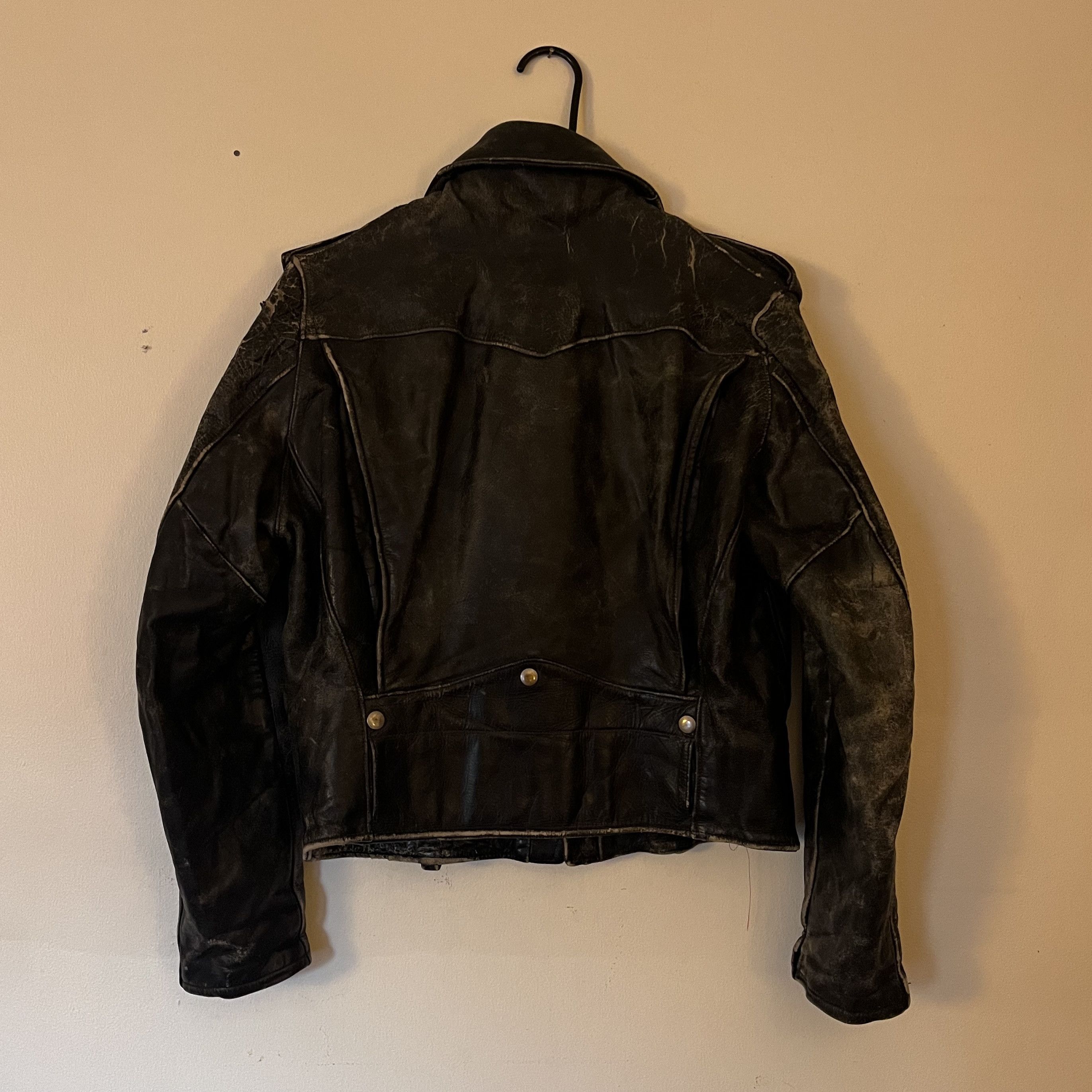 Other 1950s Hercules Steerhide D-Pocket Motorcycle Jacket Size 38 Size US M / EU 48-50 / 2 - 2 Thumbnail