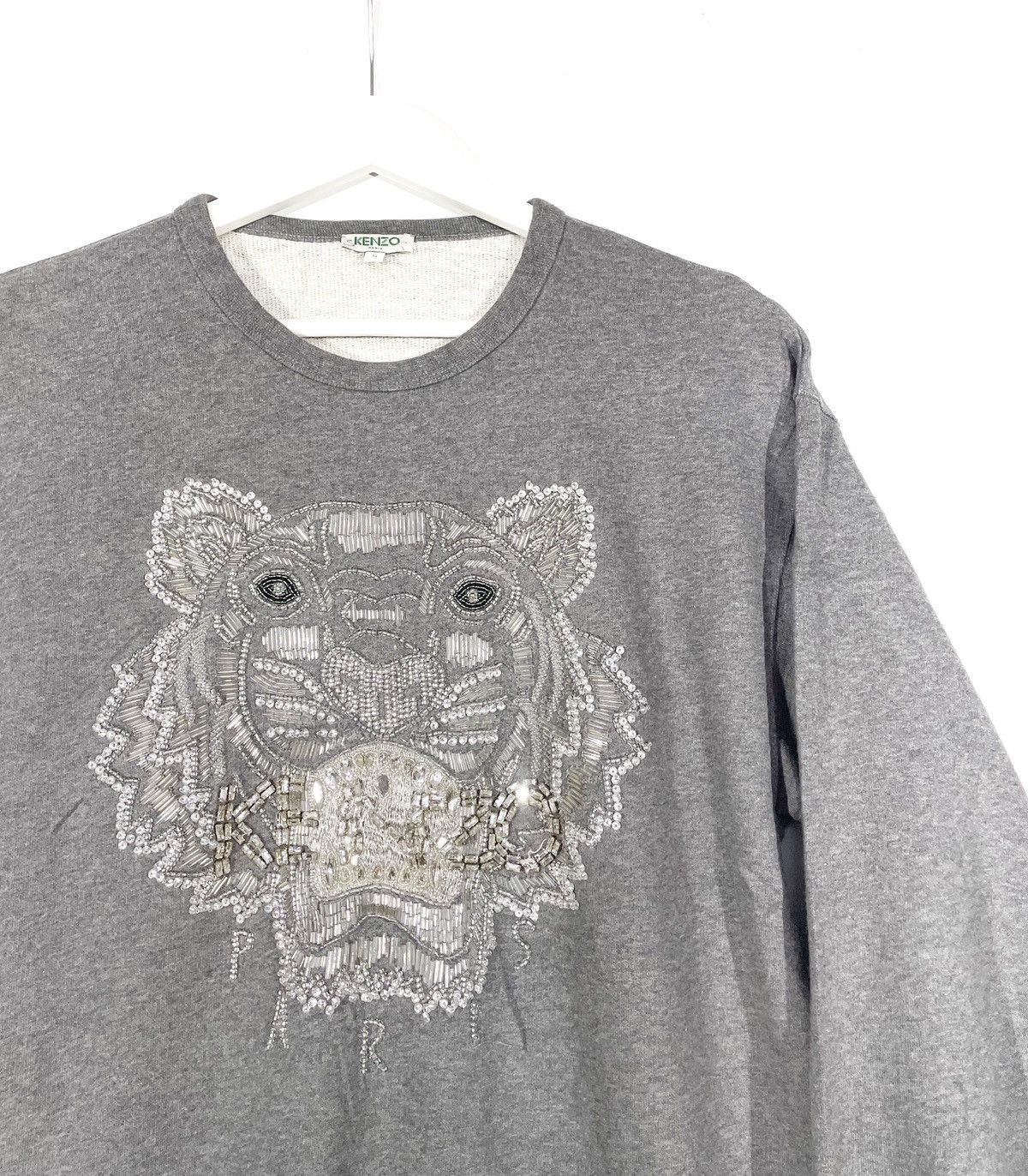Kenzo Kenzo Women Gray Big Logo Sweatshirt Size S Breadstick Size S / US 4 / IT 40 - 2 Thumbnail