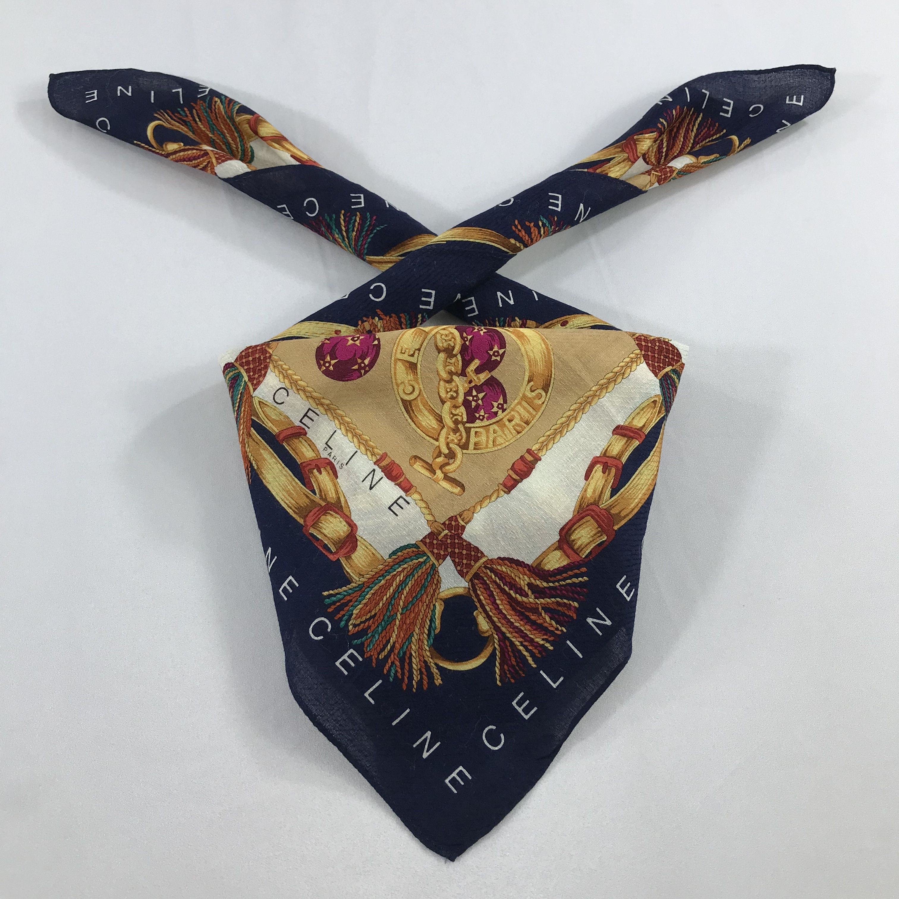 Celine × Vintage Celine Bandana / Handkerchief / Neckerchief - S2370 Size ONE SIZE - 3 Thumbnail