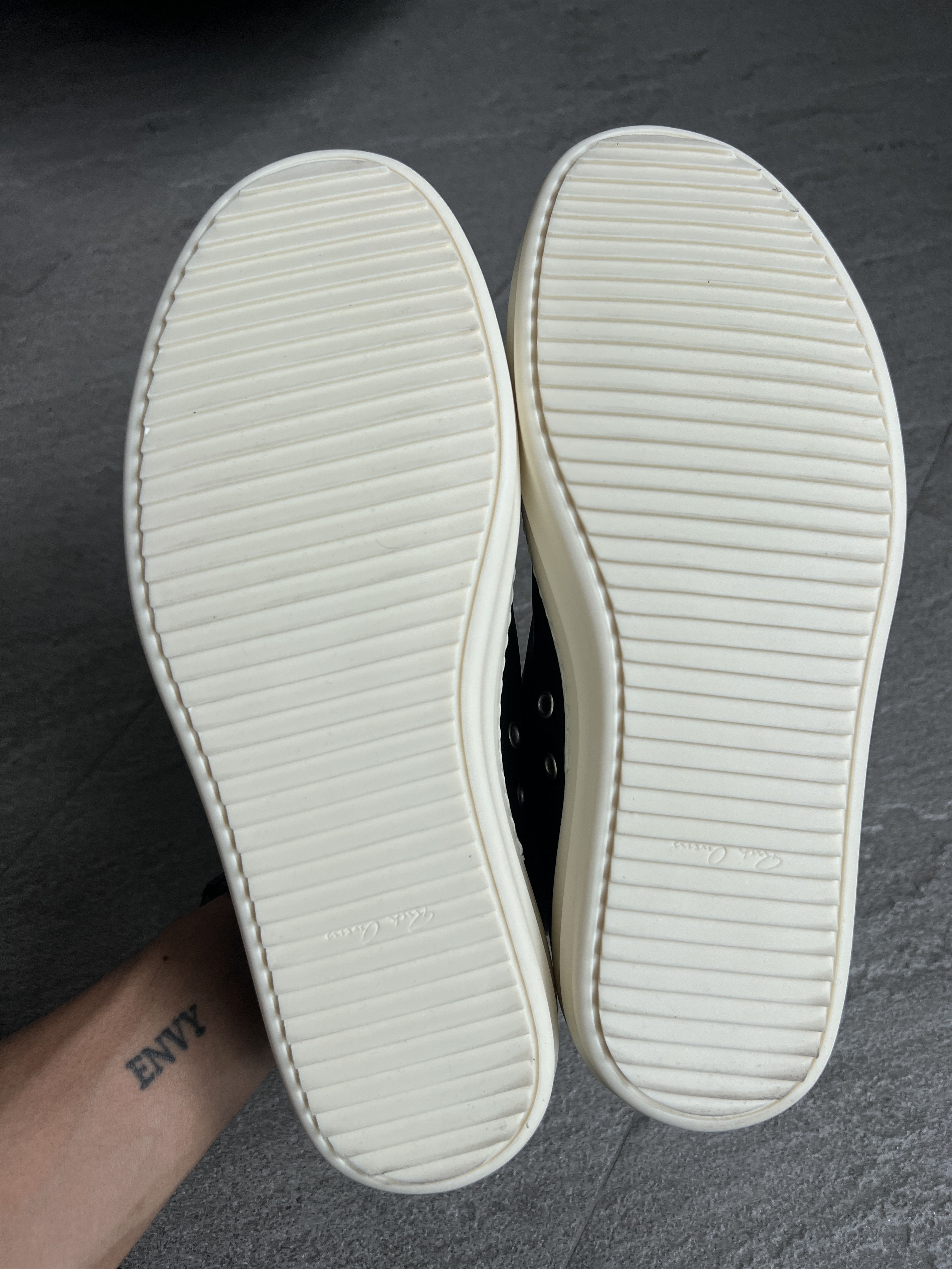Rick Owens Rick Owens Ramones Low Sneakers Black Milk EU43 New w/ Box Size US 10 / EU 43 - 12 Thumbnail