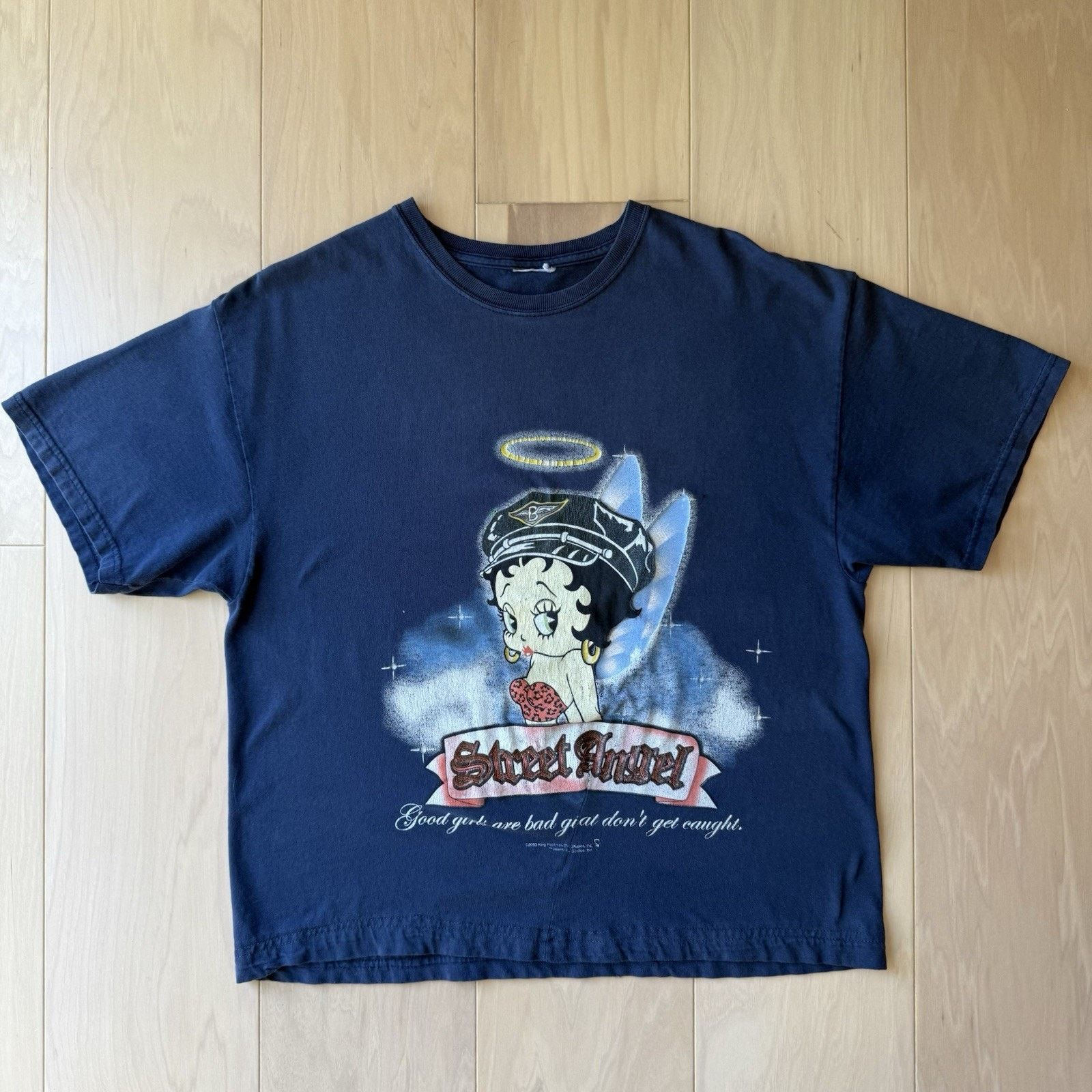 Vintage Vintage Betty Boop Shirt Small Blue 90s Cartoon Promo Street Size US S / EU 44-46 / 1 - 2 Thumbnail