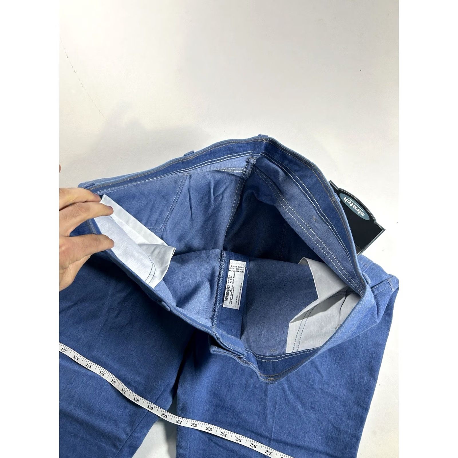 Wrangler VINTAGE Wrangler Jeans Mens 42x30 Wrangler Hero Stretch Flex-Fit Waist Denim Blue Cowboy 90s Size US 42 / EU 58 - 7 Thumbnail