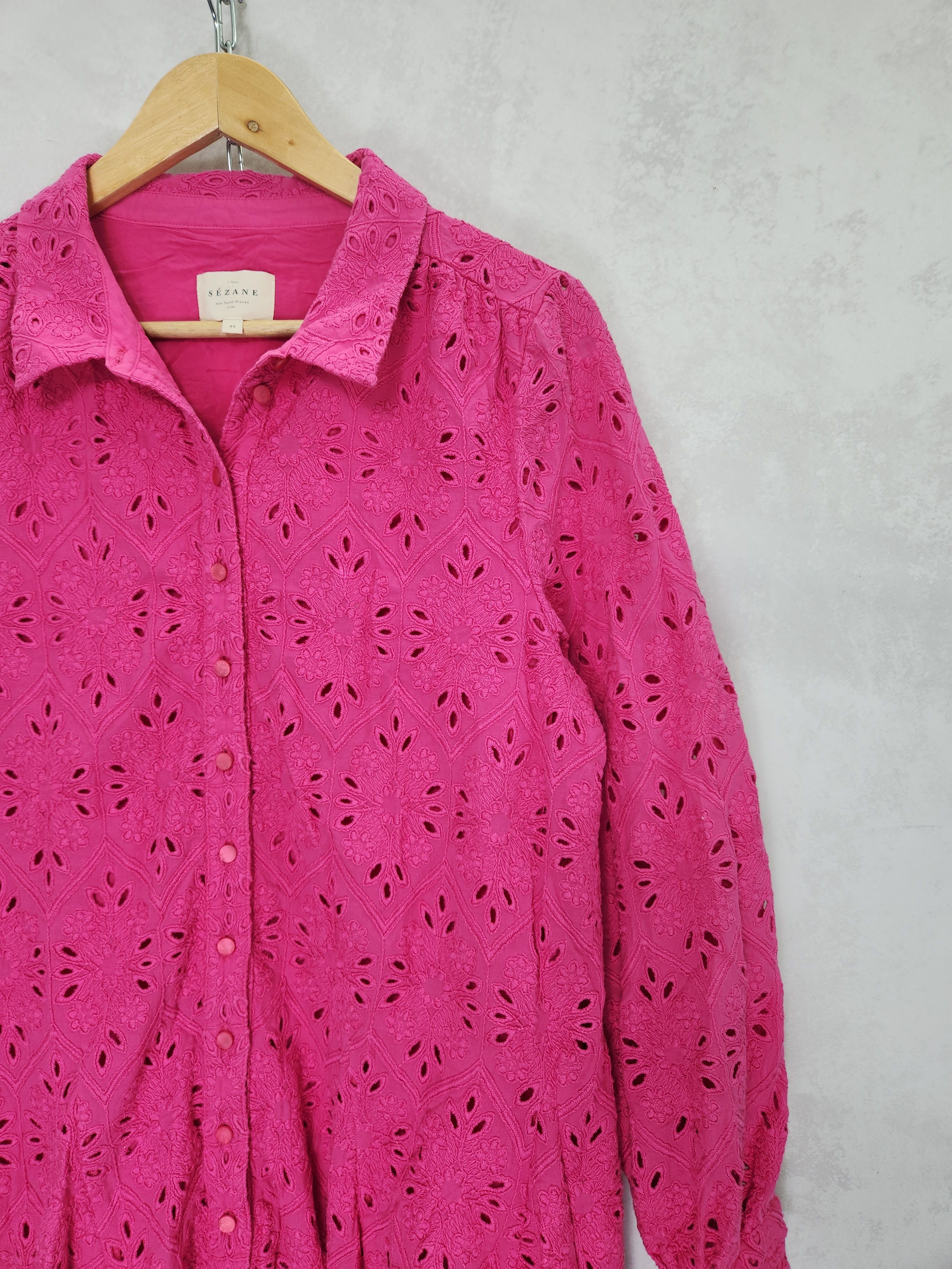 Sezane SS22 Sezane sol cotton dress pink button ups size 44 Size M / US 6-8 / IT 42-44 - 5 Thumbnail