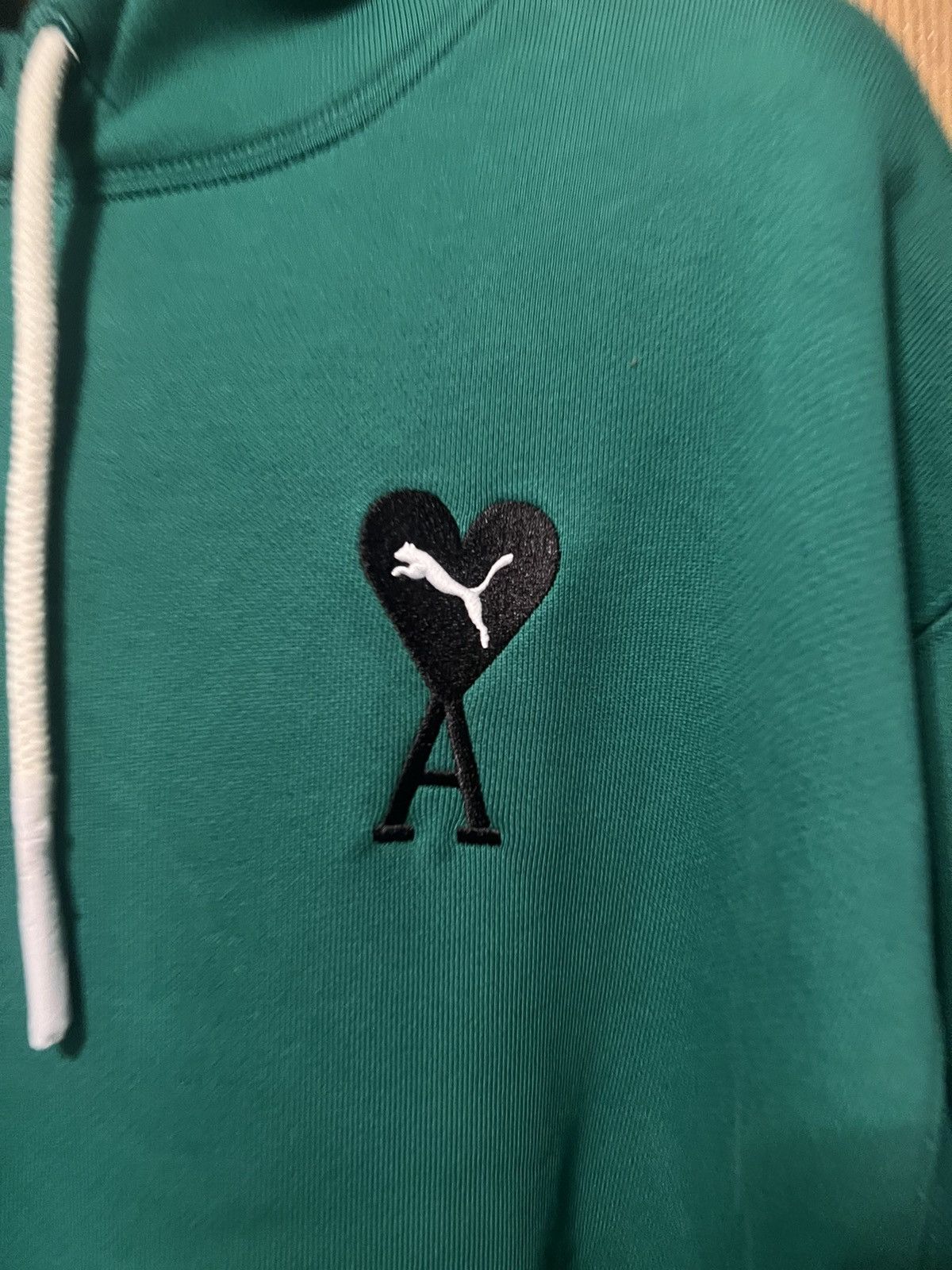 AMI × Puma Ami Puma Green Hoodie Sz XL Size US XL / EU 56 / 4 - 2 Thumbnail