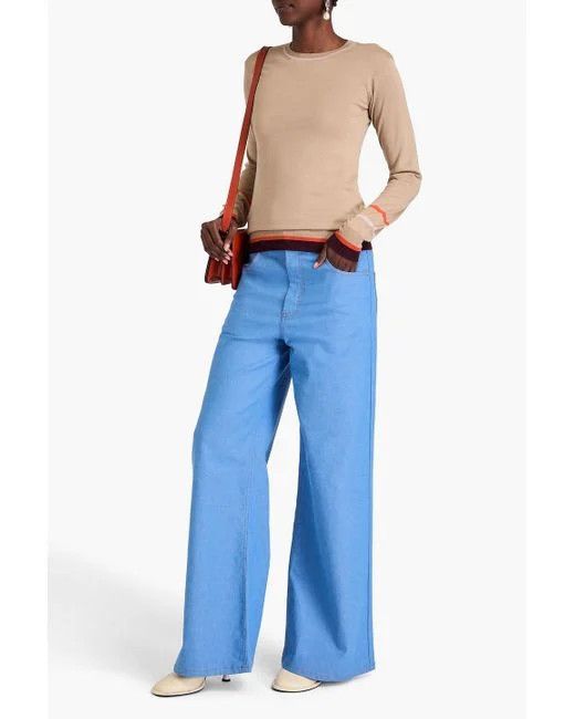 Marni oc11z0525 Wool And Silk Blend Jumper in Natural Size M / US 6-8 / IT 42-44 - 2 Thumbnail