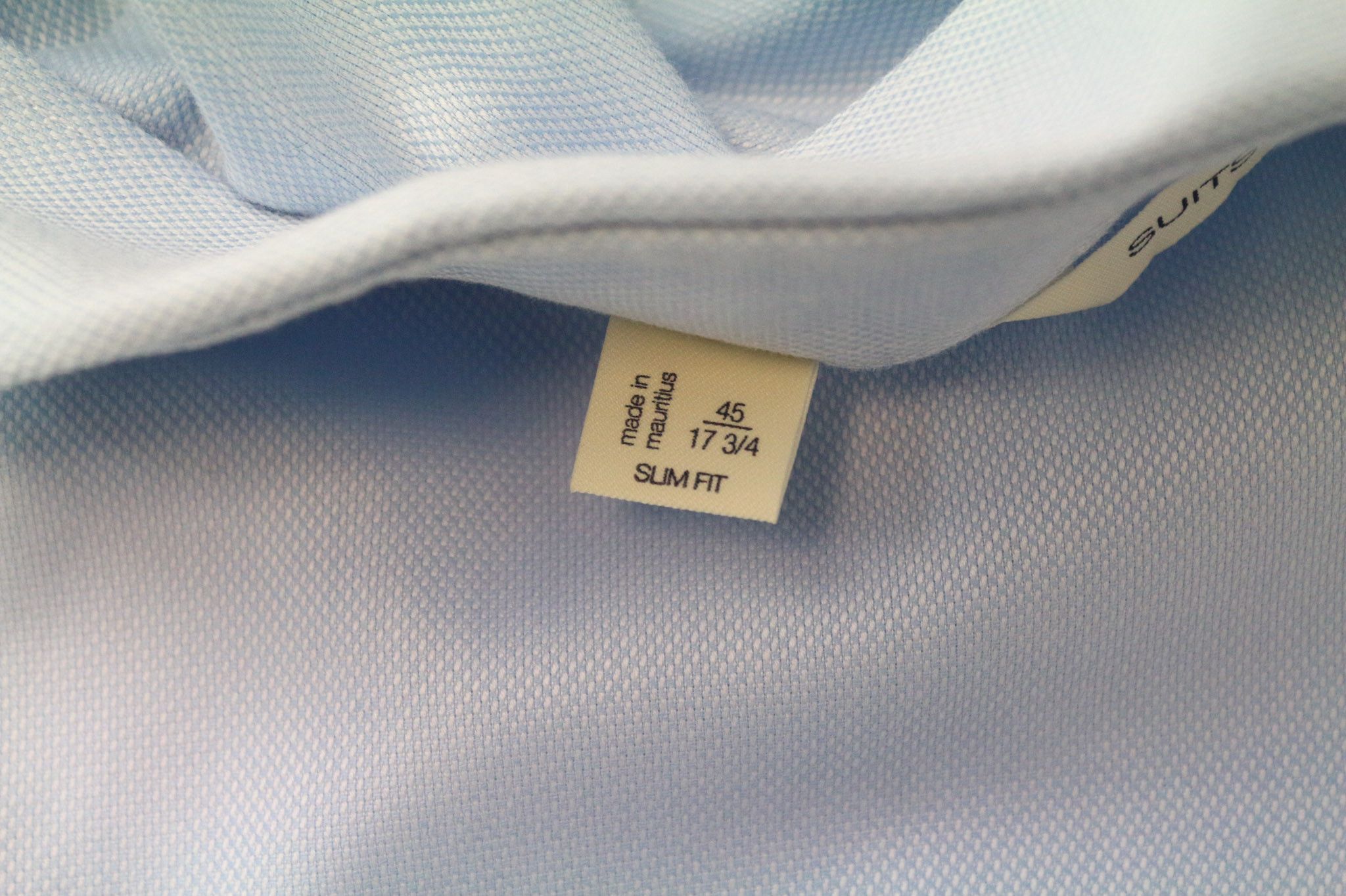 Suitsupply TRAVELLER 45/17 3/4 Blue Cotton Shirt 74782 Size US L / EU 52-54 / 3 - 5 Thumbnail