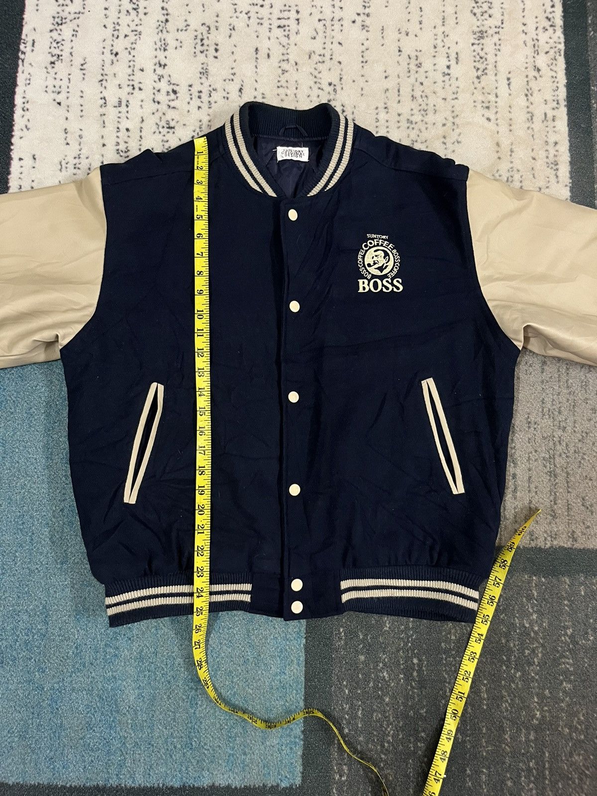 Japanese Brand Suntory Coffee Boss Embroidered Big Logo Varsity Jacket Size US L / EU 52-54 / 3 - 16 Thumbnail