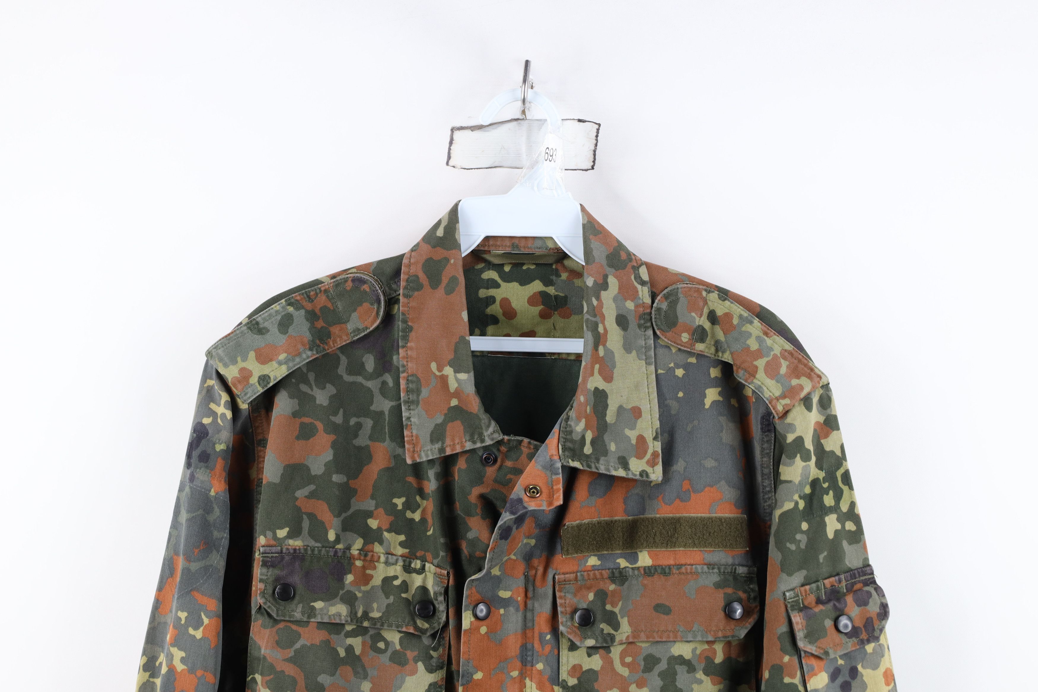 Vintage Vintage 90s German Military Camouflage Shirt Field Jacket Size US L / EU 52-54 / 3 - 2 Thumbnail
