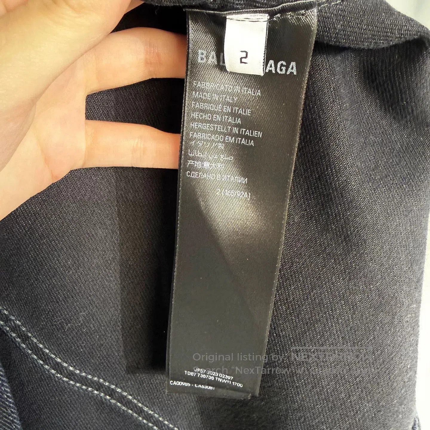 Balenciaga black balenciaga denim jacket with logo. Size US M / EU 48-50 / 2 - 3 Thumbnail