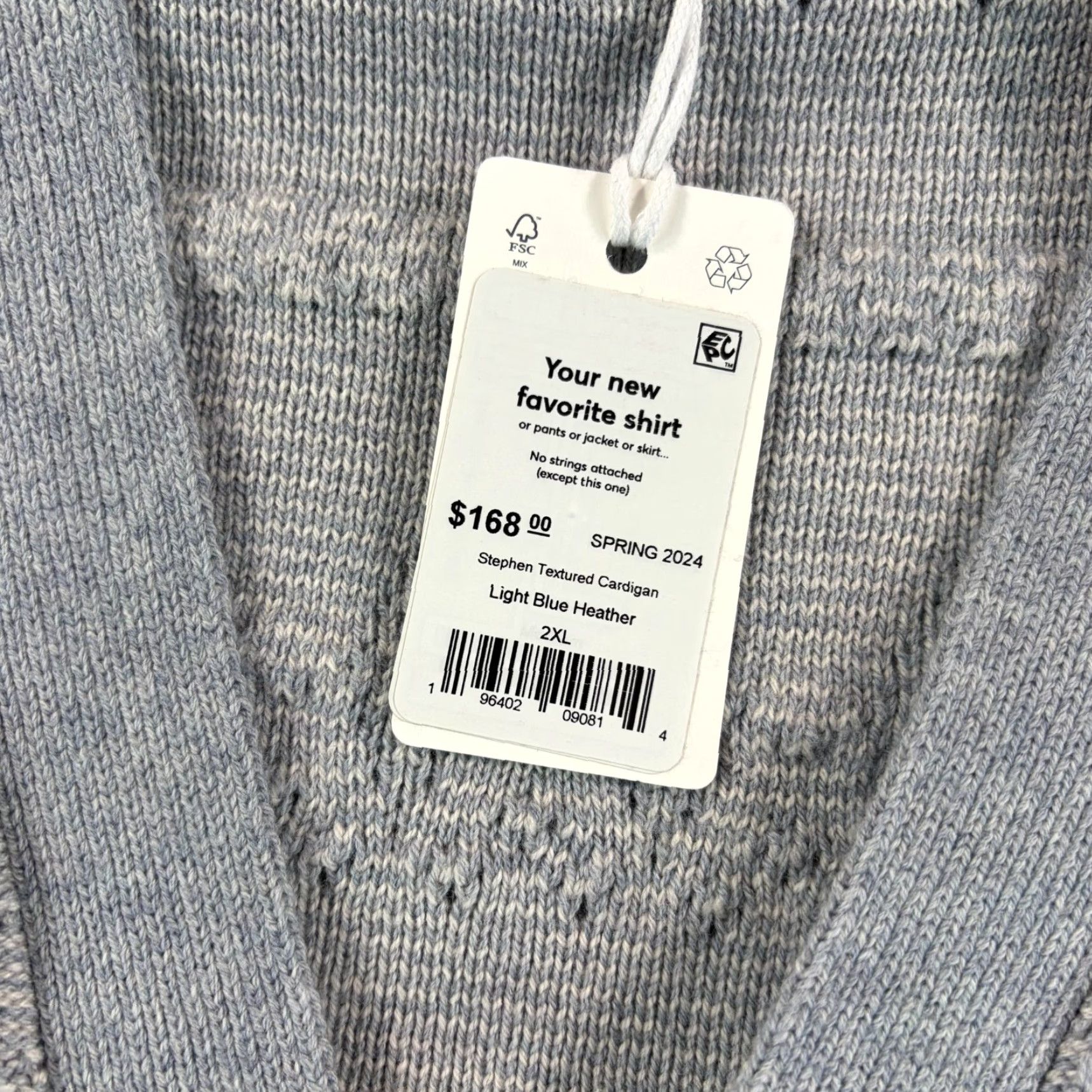 Marine Layer Marine Layer Stephen Textured Cardigan Blue Heather Wool Blend Men 2XL NWT 68 Size US XXL / EU 58 / 5 - 3 Thumbnail