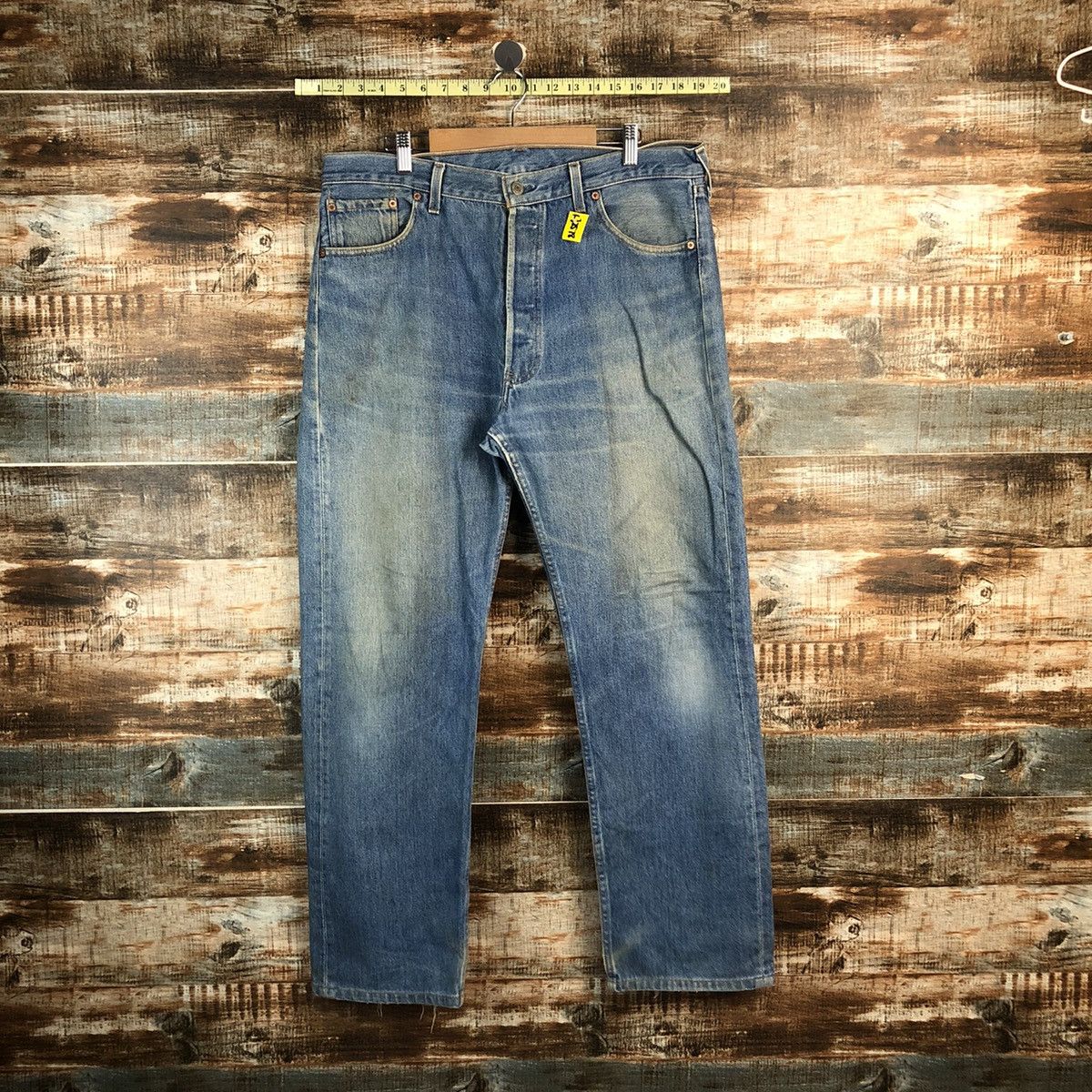 Levi's Levis 501 vintage ripped Blue Denim Pants #A2578 Size US 37 - 1 Thumbnail