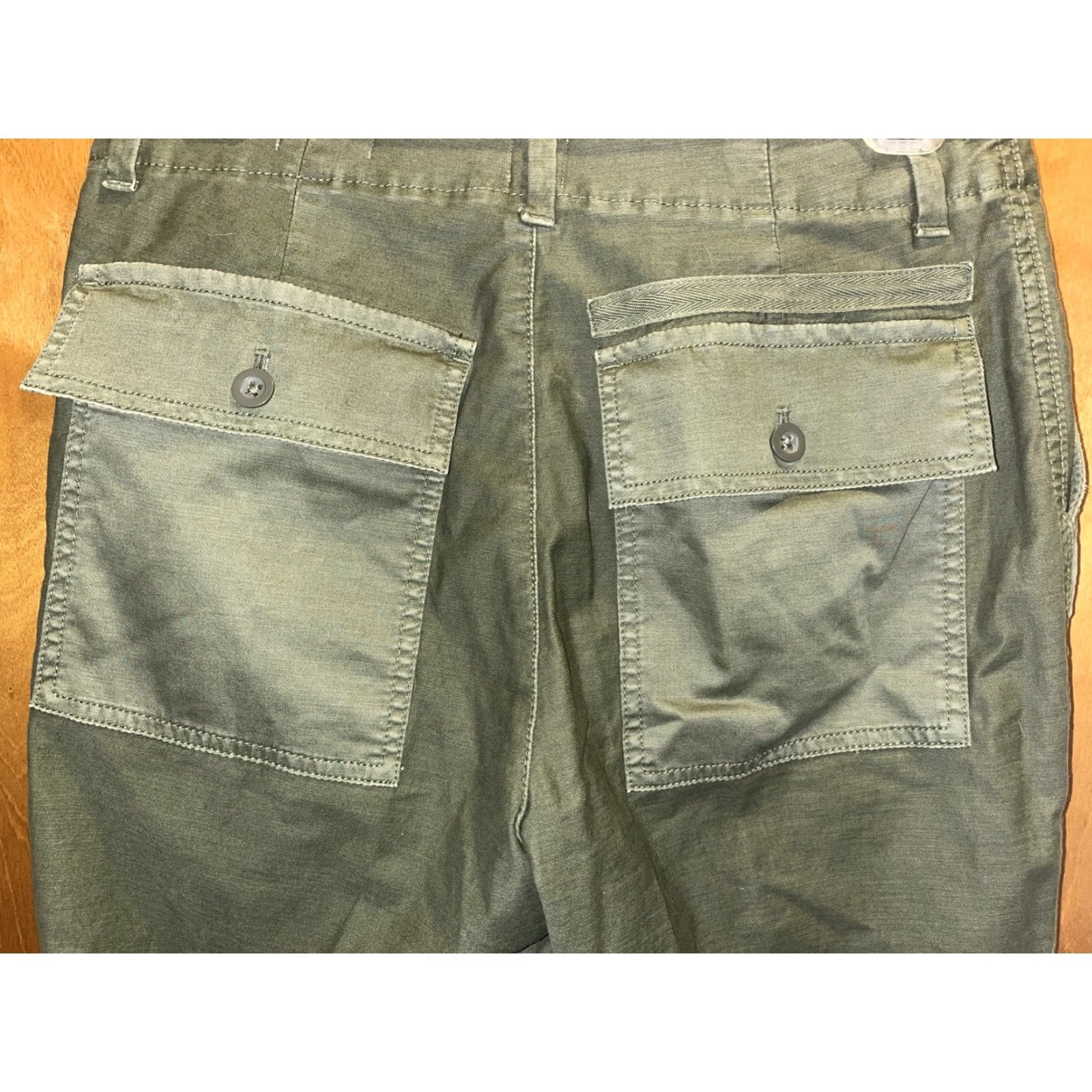 Gap VINTAGE GAP Women's Cropped Pants Adult Size 0 Green Canvas Mid Rise Casual Stretch 90s Streetwear Size 25" / US 0 / IT 36 - 4 Thumbnail