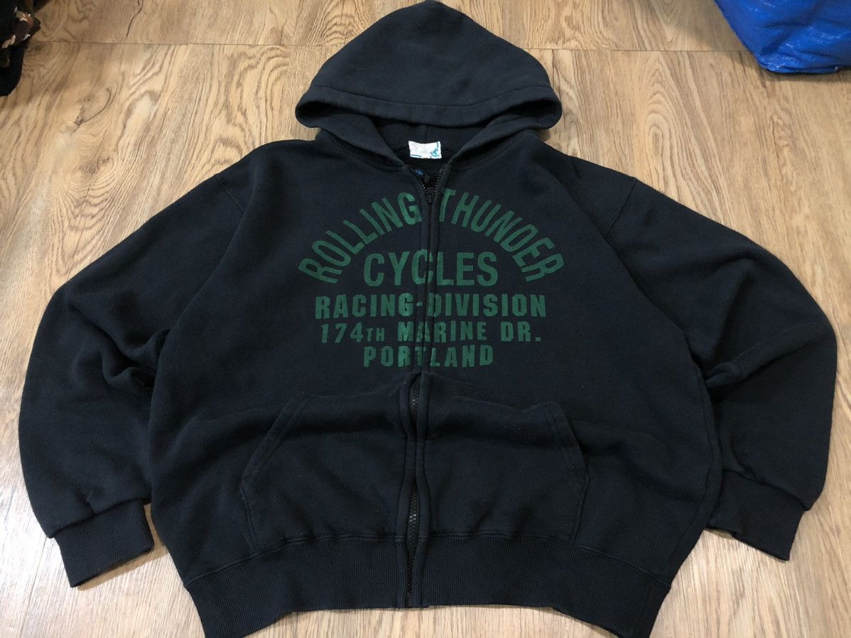 image of Vintage Acoustic Rolling Thunder Hoodie in Black, Men's (Size Large)