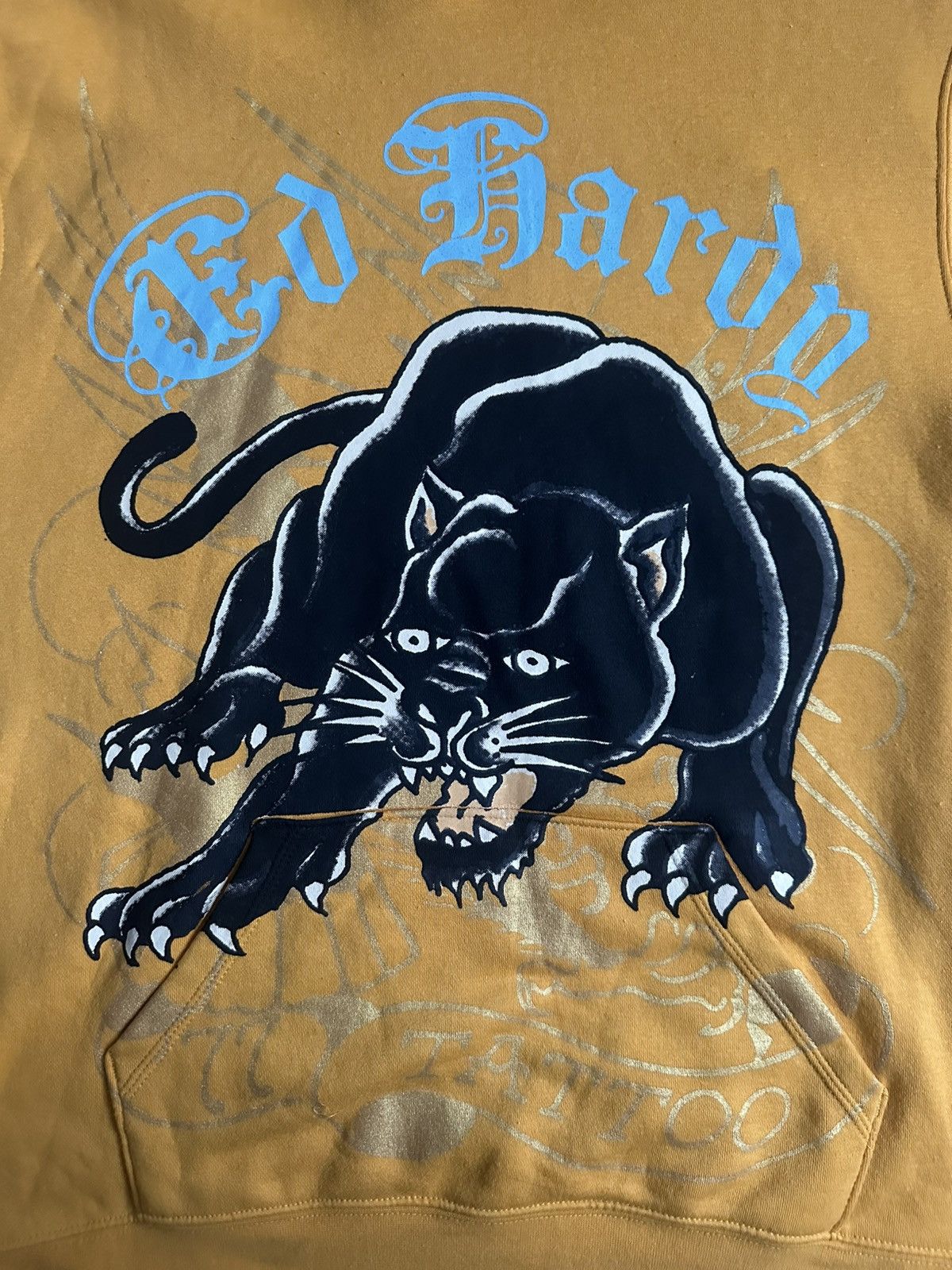 Ed Hardy Ed Hardy Panther Hoodie – Gold/Black – Size Large Size US L / EU 52-54 / 3 - 7 Thumbnail