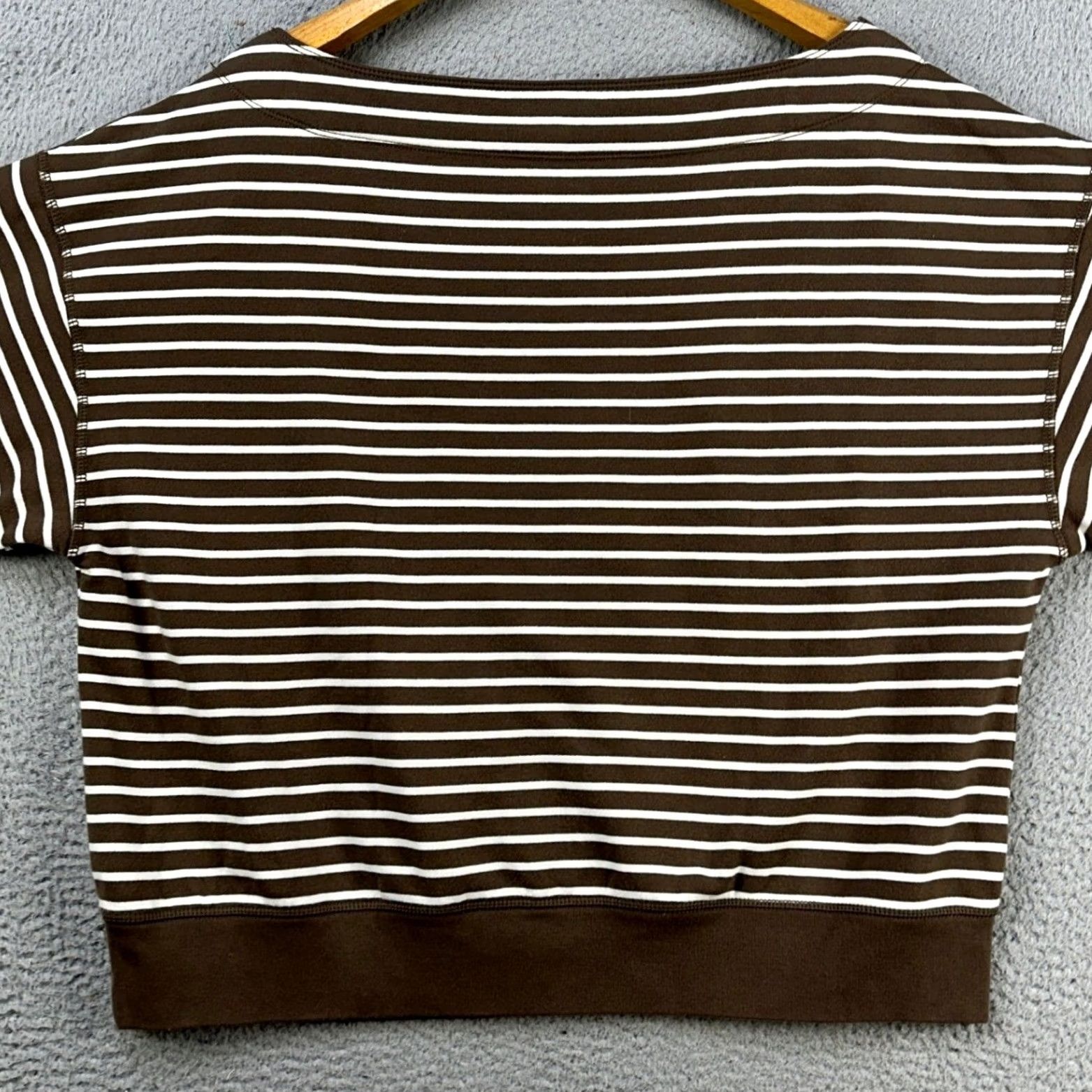 Vintage VINTAGE American Eagle Sweater Women Large Brown White Stripes Boat Neck Long Sleeve NEW Size L / US 10 / IT 46 - 2 Thumbnail