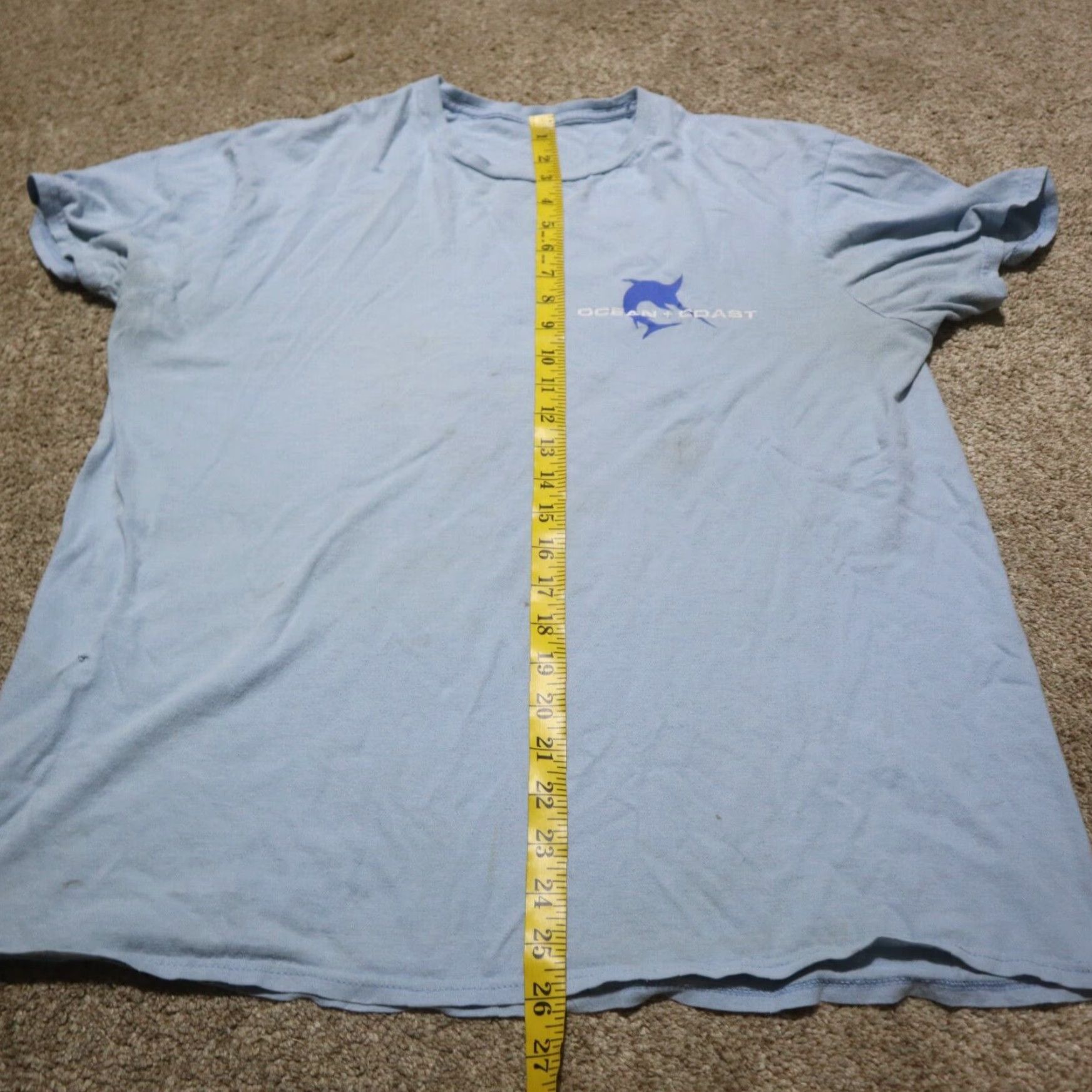 Vintage Ocean Coast Men's Blue Swordfish Fish Graphic T-Shirt Large Size US L / EU 52-54 / 3 - 7 Thumbnail