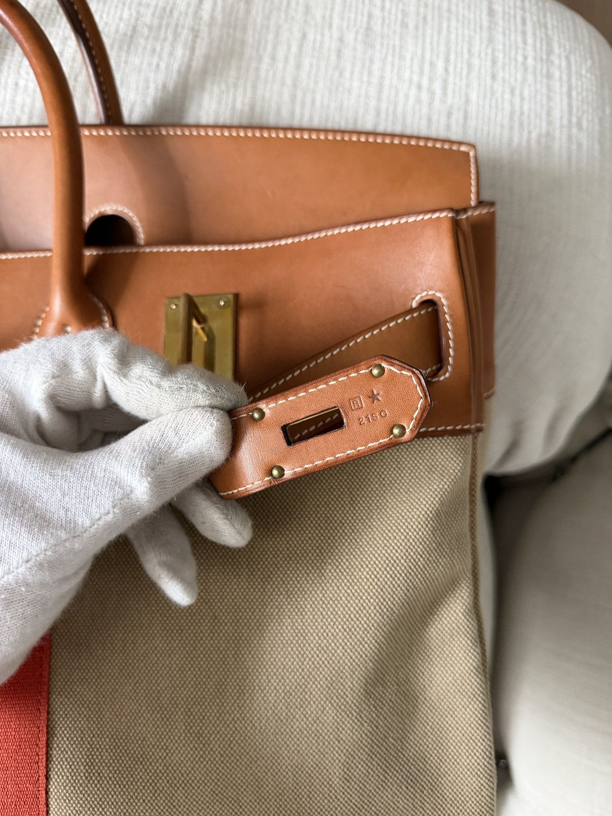 Hermes Birkin HAC 50 Naturel Barenia and Canvas Flag 2014 Size ONE SIZE - 19 Thumbnail