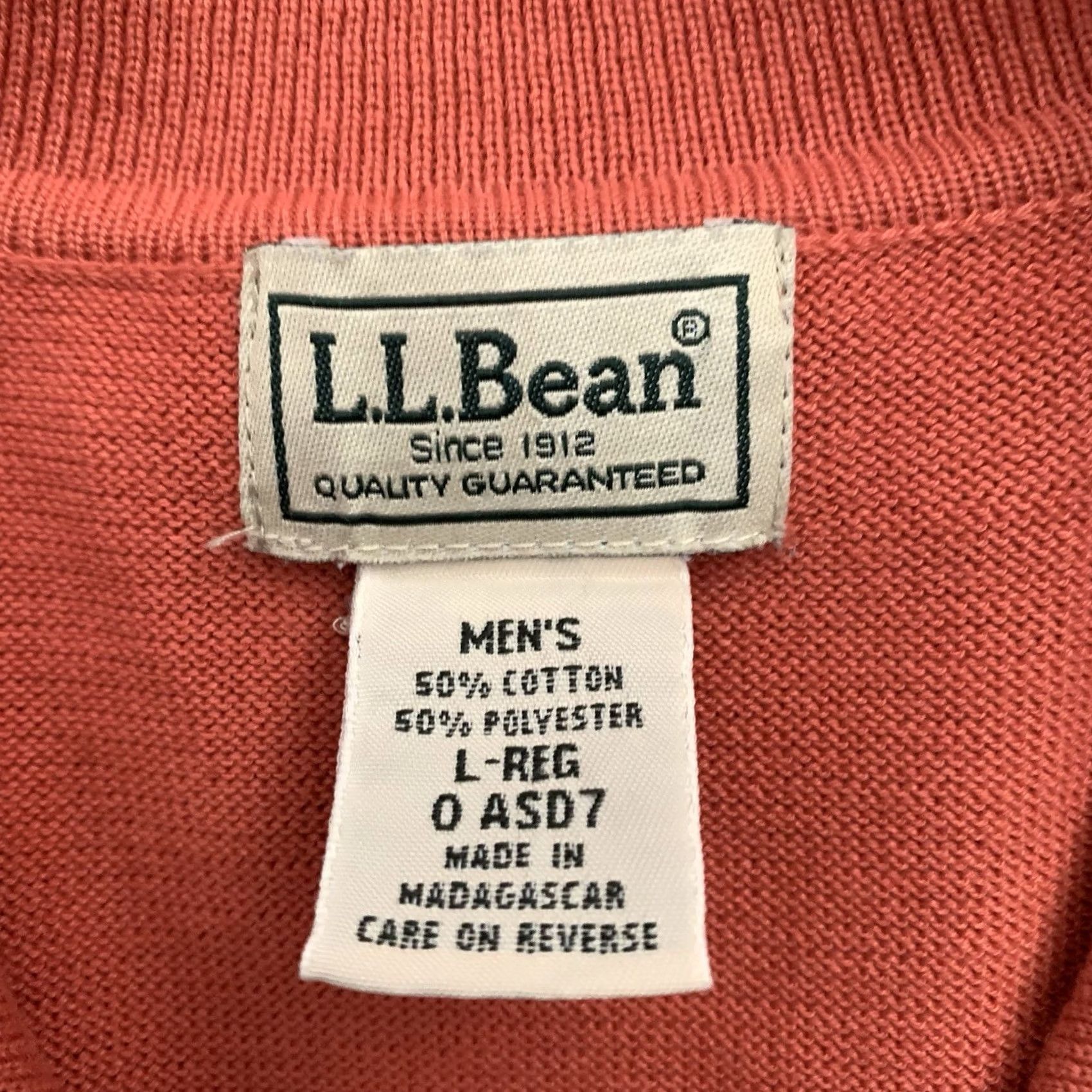 Vintage VINTAGE LL Bean Sweater Mens L Salmon Knit Pullover Collared Cotton Blend Lightweight All Seasons Breathable Casual Travel Size US L / EU 52-54 / 3 - 2 Thumbnail