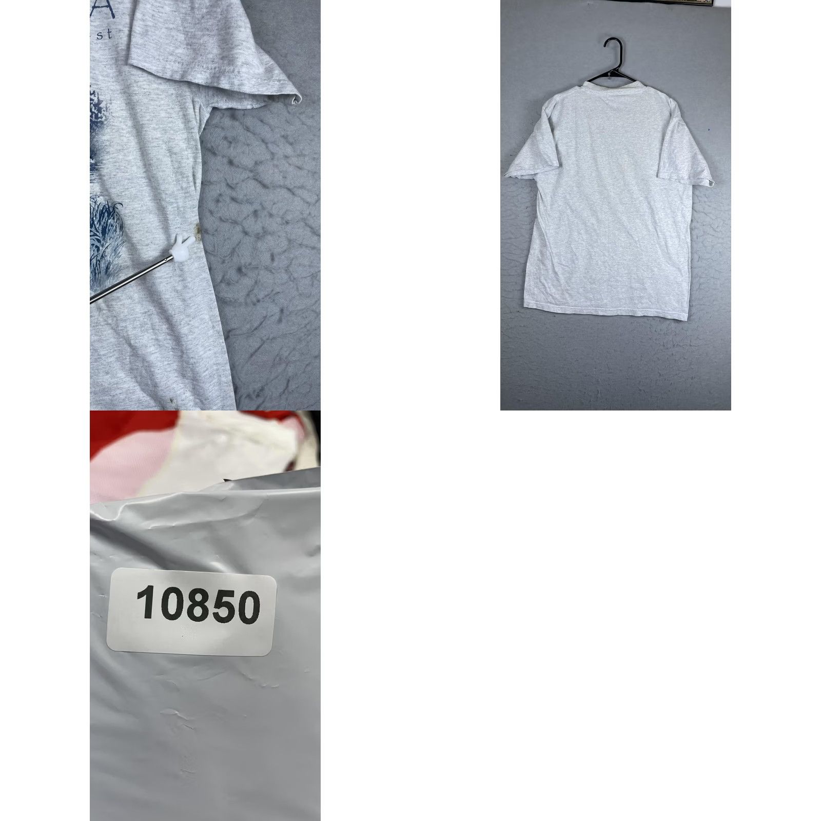 Tultex VINTAGE Tultex Shirt Mens L Gray Grampa The Greatest Fishing Graphic Tee T-Shirt Size US L / EU 52-54 / 3 - 8 Thumbnail