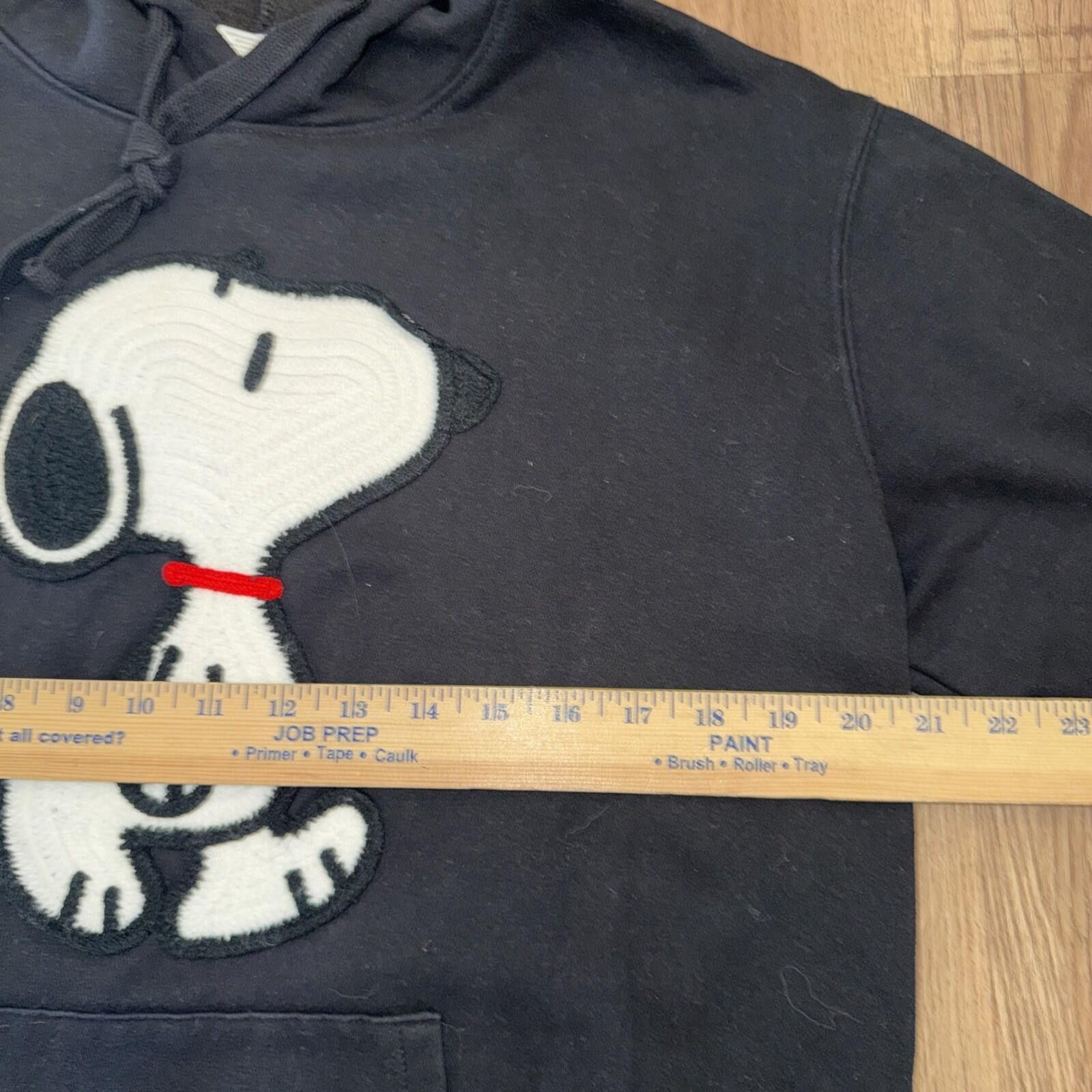 Peanuts Peanuts Snoopy Black Hoodie Embroidered Crochet Patch Modal Size L / US 10 / IT 46 - 5 Thumbnail