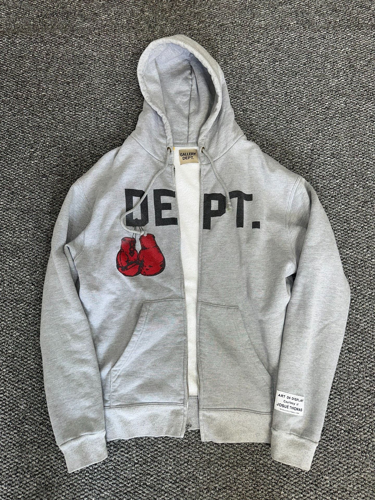 Gallery Dept. Gallery Dept ATK Logo Distressed Hoodie(Grey/L