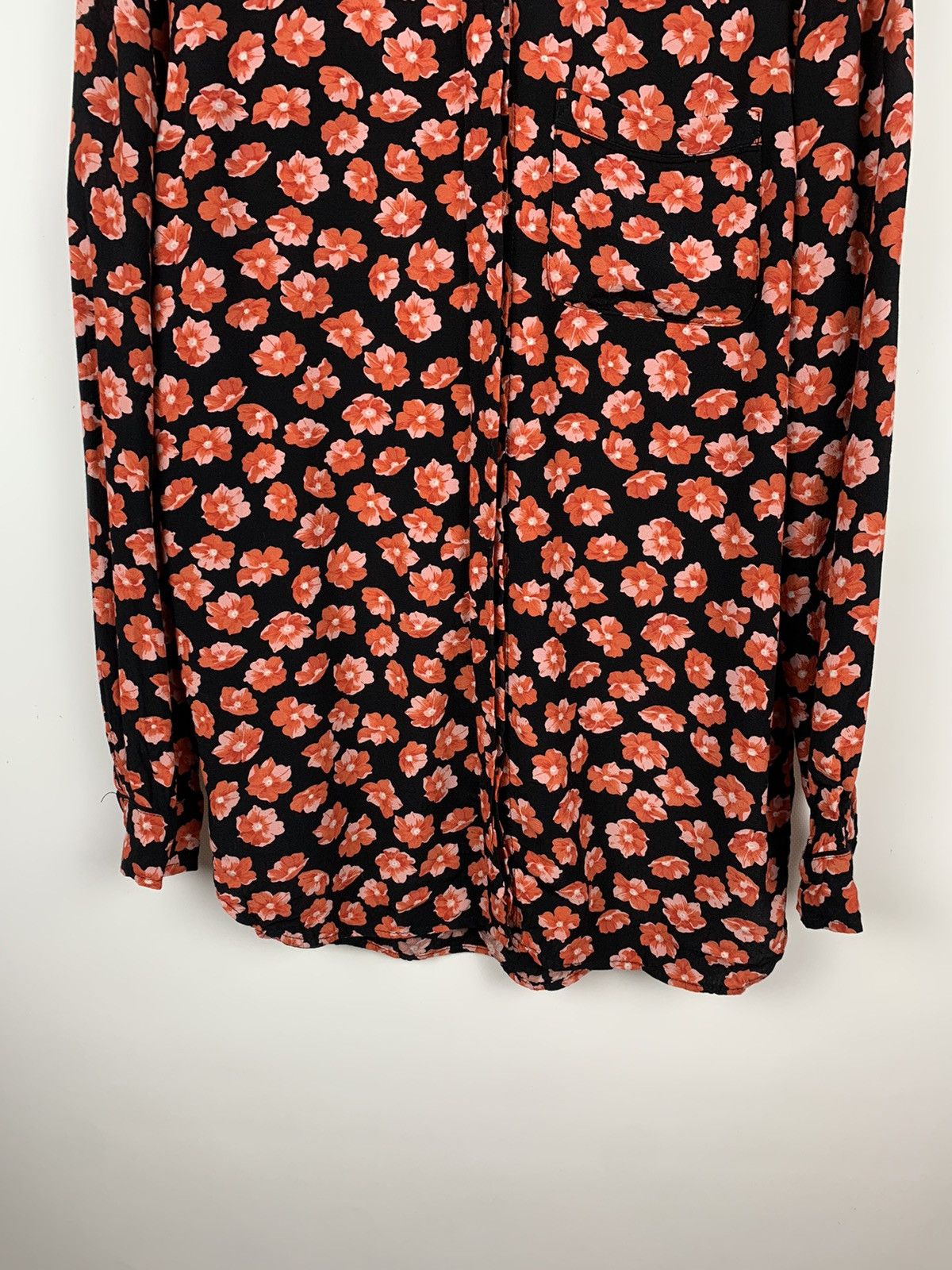 Ganni Ganni Floral Blouse Top Shirt Buttons-Up Ladies Size 36 Red Size XS / US 0-2 / IT 36-38 - 3 Thumbnail