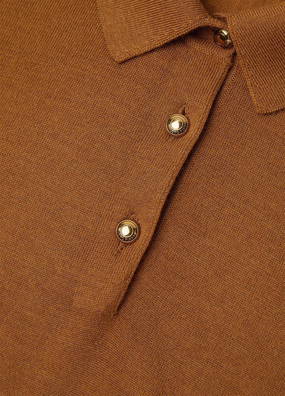 Loro Piana o1srvl11e0526 FAO9853 Sottile Polo Shirt in Brown Size M / US 6-8 / IT 42-44 - 3 Thumbnail