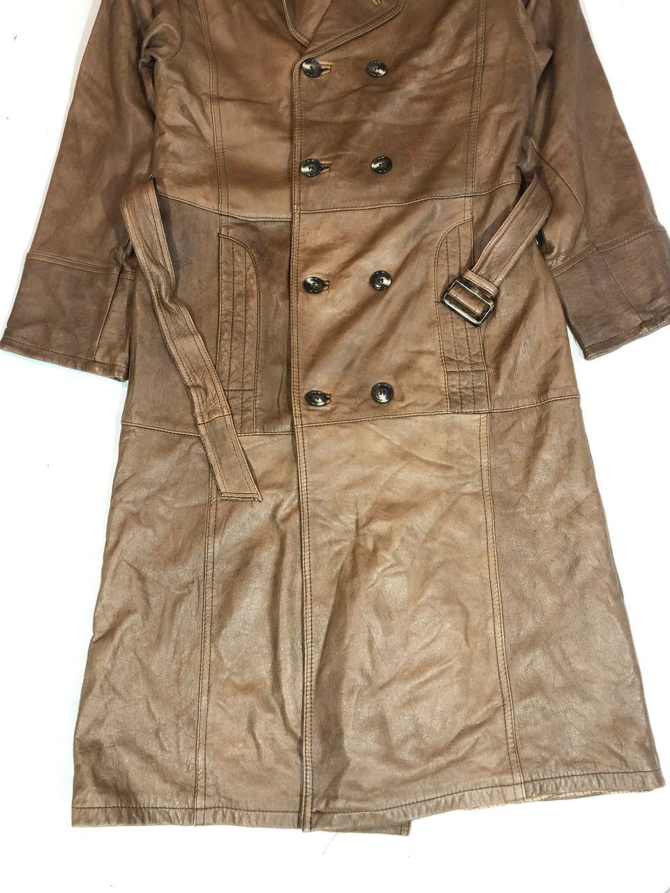 Vintage Vintage Coat Leather Jacket Vintage Brown Size US S / EU 44-46 / 1 - 2 Thumbnail