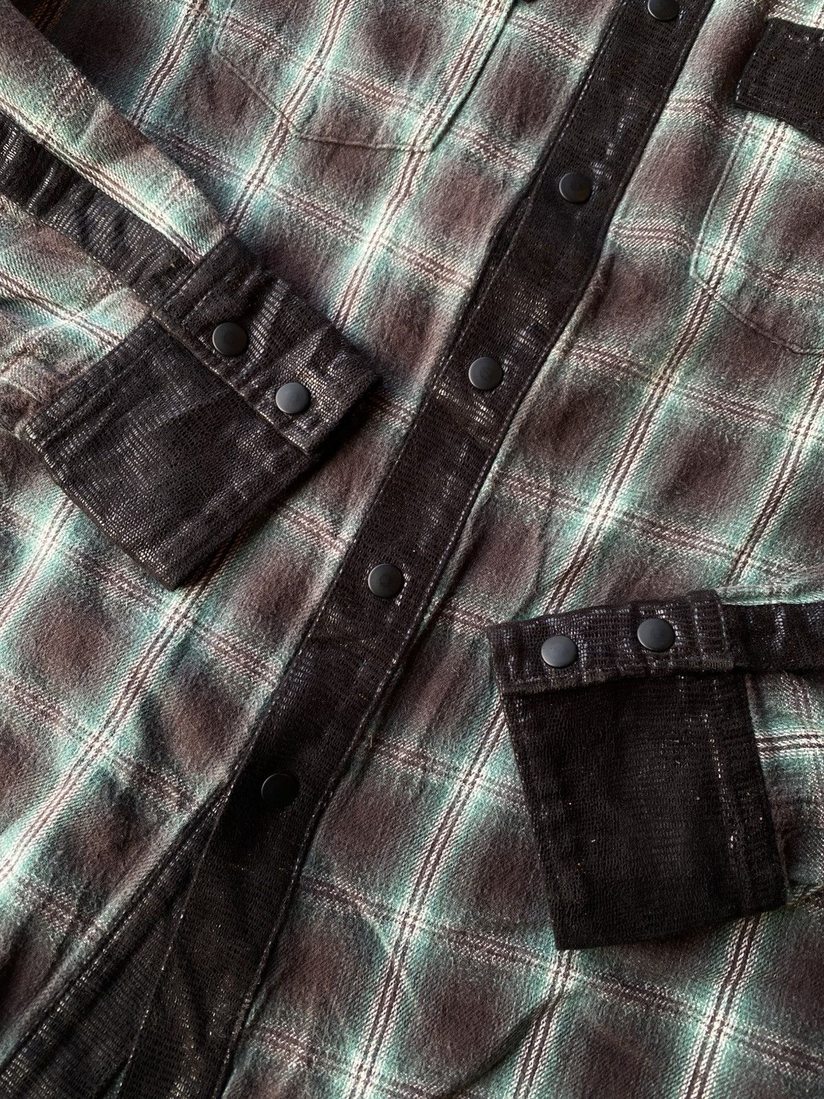 Japanese Brand 291295=homme snakeskin flannelshirt Size US L / EU 52-54 / 3 - 8 Thumbnail