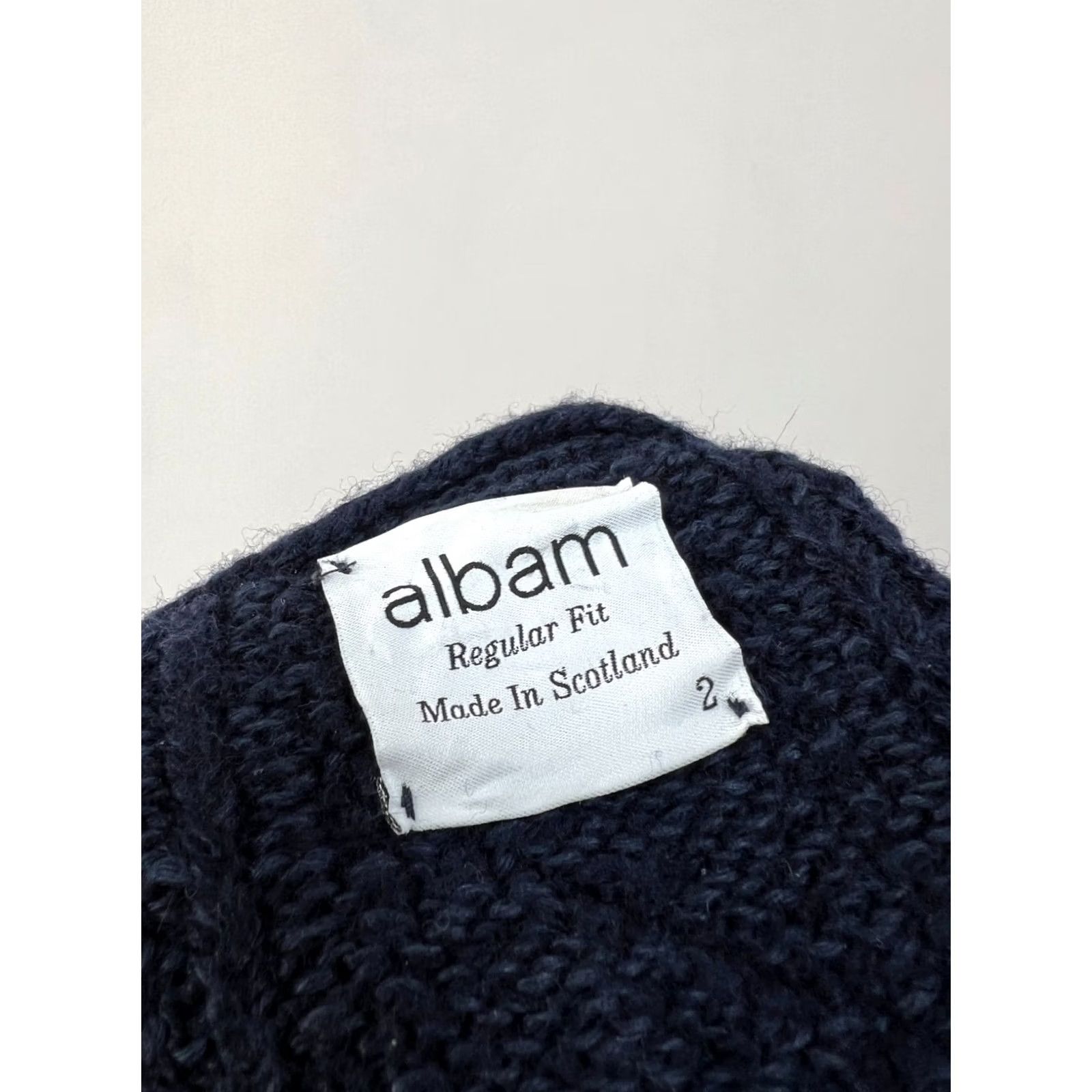 Albam Albam Navy Linen Knit Cardigan Sweater Mens S/M Wool Heavy Shawl Collar Size S/M Size US S / EU 44-46 / 1 - 5 Thumbnail