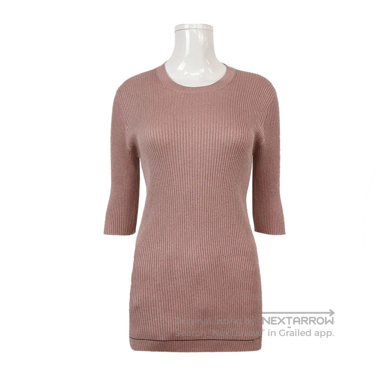 Prada Prada Ribbed Wool Silk Blend Knit Top . Size L / US 10 / IT 46 - 1 Thumbnail