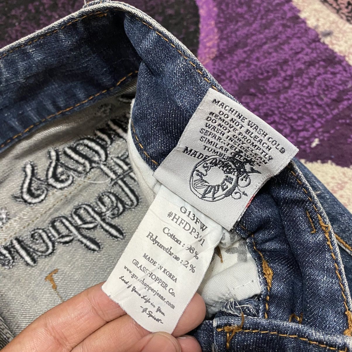 Japanese Brand Flare Jeans Grasshoppers Denim Embroidered Bootcut Jeans Size 26" / US 2 / IT 38 - 4 Thumbnail