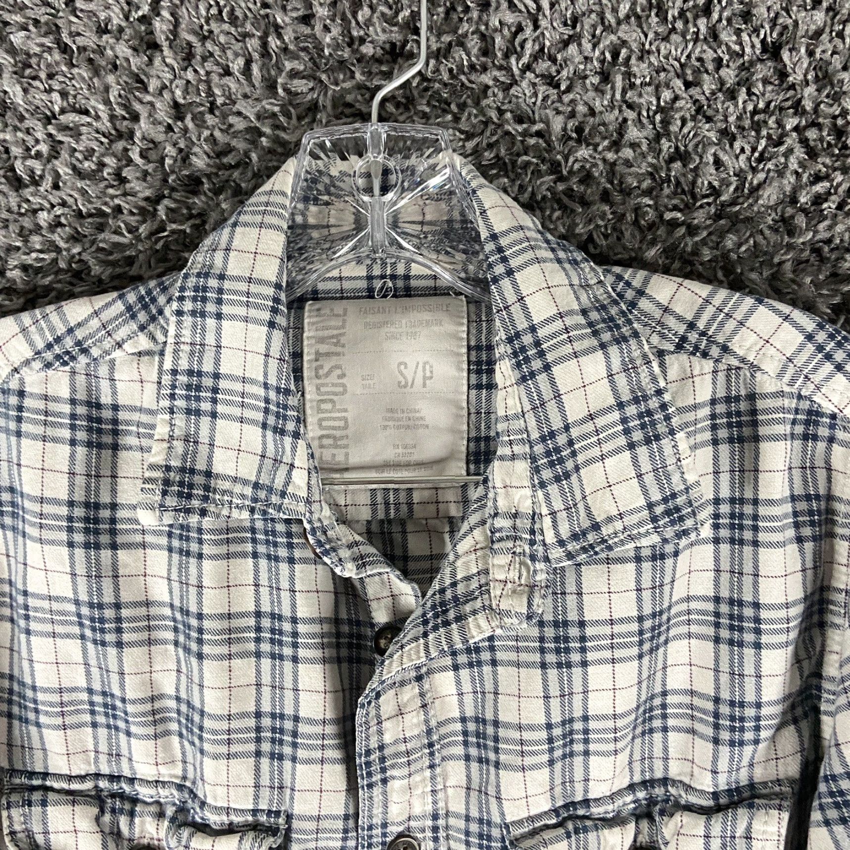 Aeropostale Aeropostale Multicolor Plaid Flannel Shirt Men S Long Sleeve Size US S / EU 44-46 / 1 - 6 Thumbnail