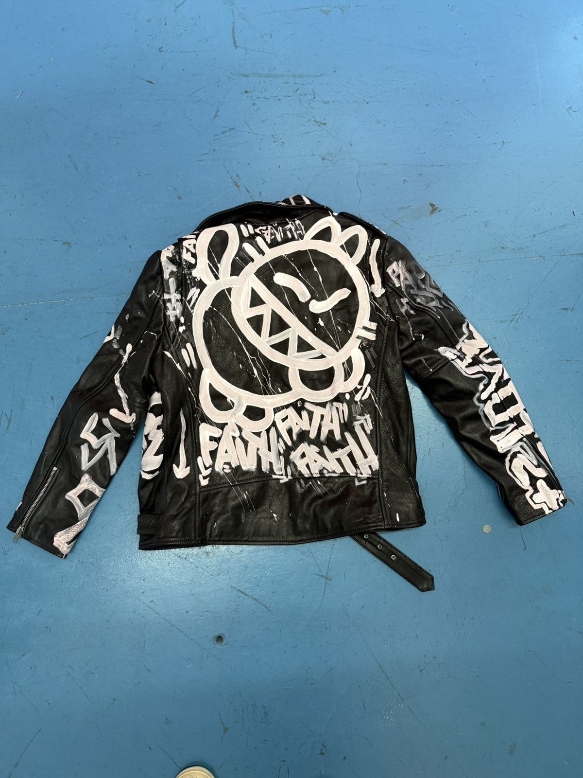 Faith Connexion FAITH CONNEXION GRAFFITI BIKER JACKET Size US L / EU 52-54 / 3 - 4 Thumbnail