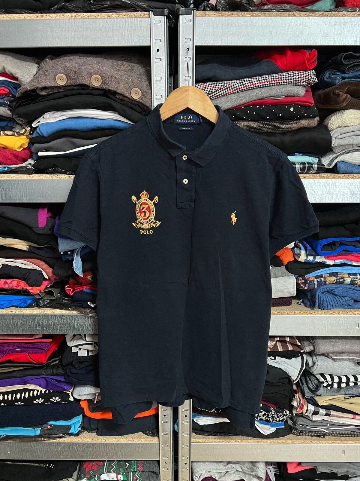 Polo Ralph Lauren Polo Ralph Lauren Men's Custom Fit Polo Shirt Logo Motif #3 Size US L / EU 52-54 / 3 - 1 Thumbnail