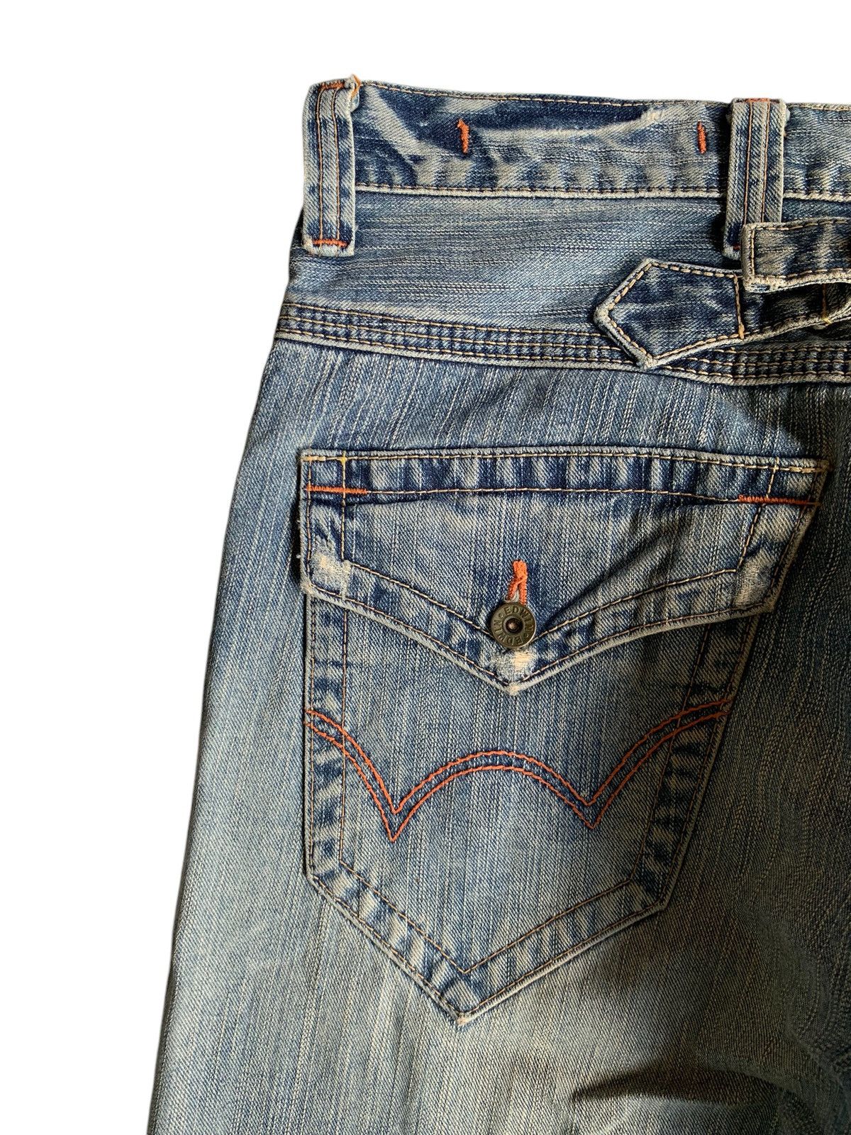 FLARE💥 EDWIN XVS JAPANESE PUNK STYLE FADED DISTRESSED DENIM☠️