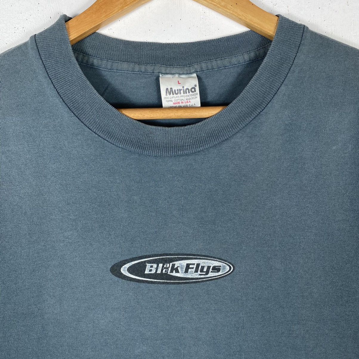 Vintage Vintage 90's BLACK FLYS EYE Skate Streetwear Faded Tee Size US L / EU 52-54 / 3 - 6 Thumbnail