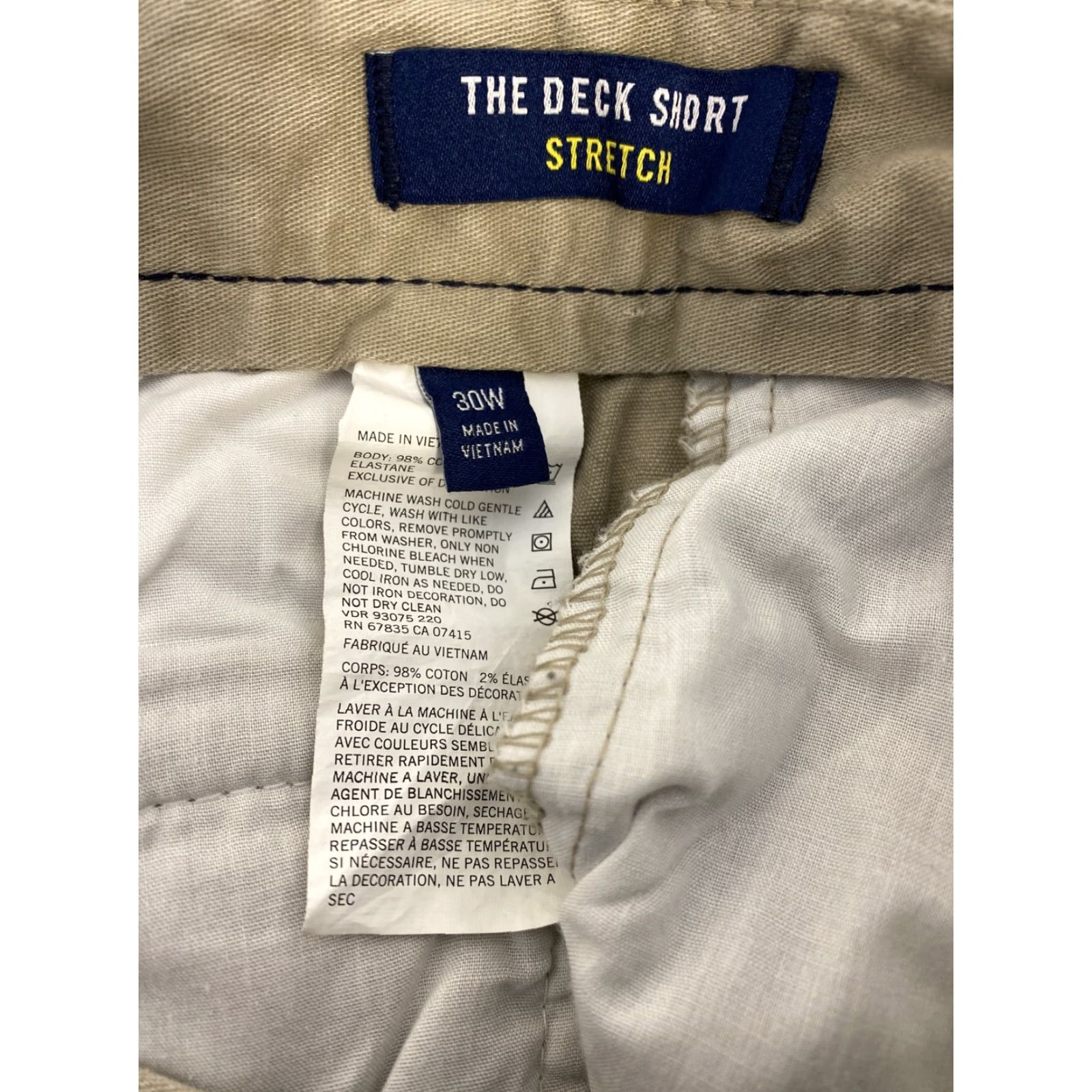 Nautica Nautica Shorts 30 Mens Beige Chino Pockets The Deck Short Fit Casual /109-24 Navy? Size US 30 / EU 46 - 8 Thumbnail