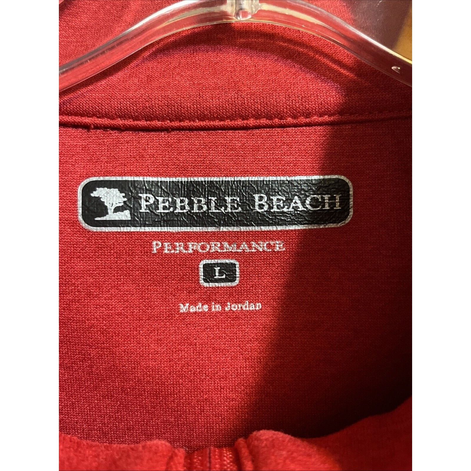 Lone Cypress By Pebble Beach Pebble Beach Performance Men’s L Red LS 1/4 Zip Windbreaker Size US L / EU 52-54 / 3 - 3 Thumbnail
