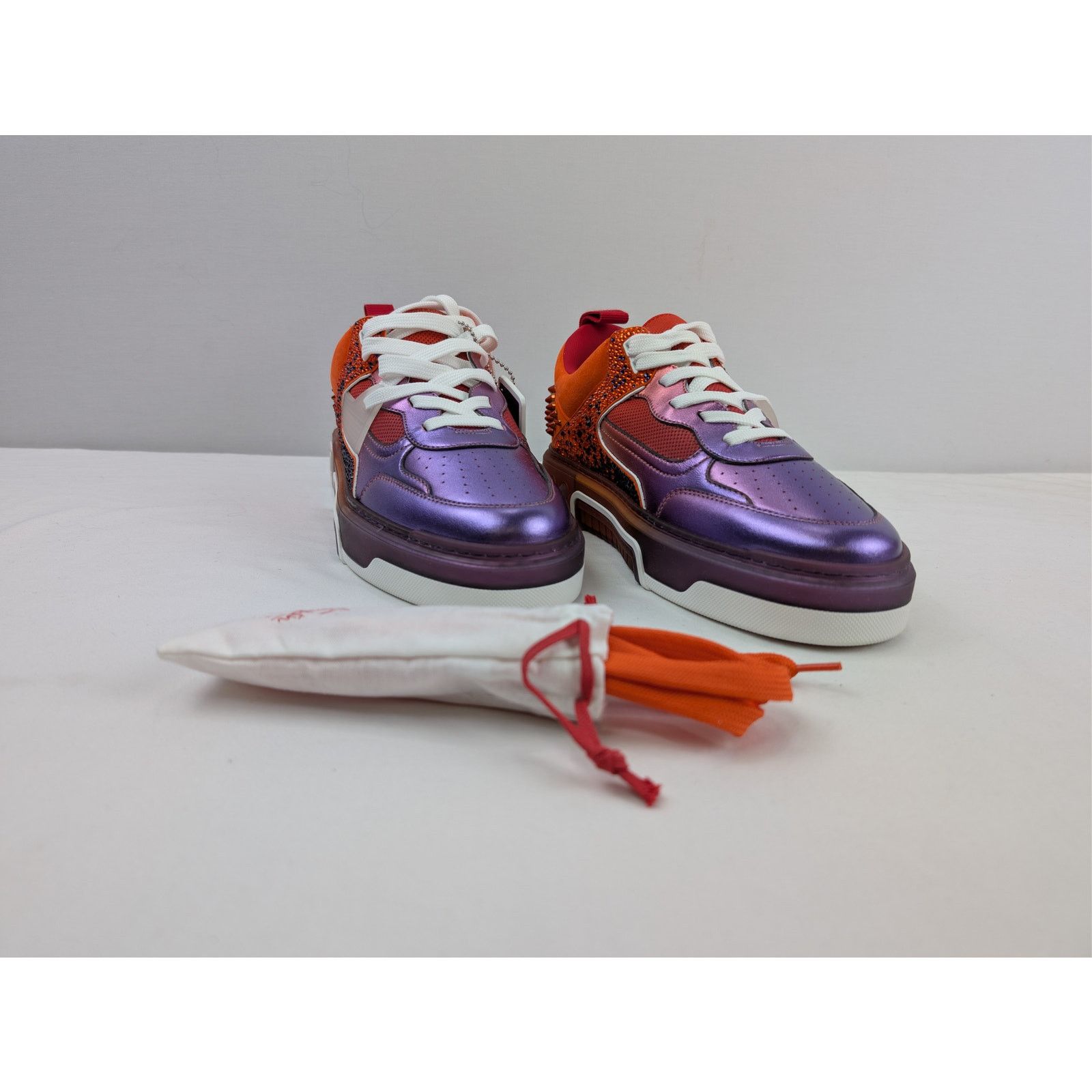 Christian Louboutin o1rshd1 Astroloubi Strass SB Flat Shoe Sneakers Multicolor Size US 9 / EU 42 - 6 Thumbnail
